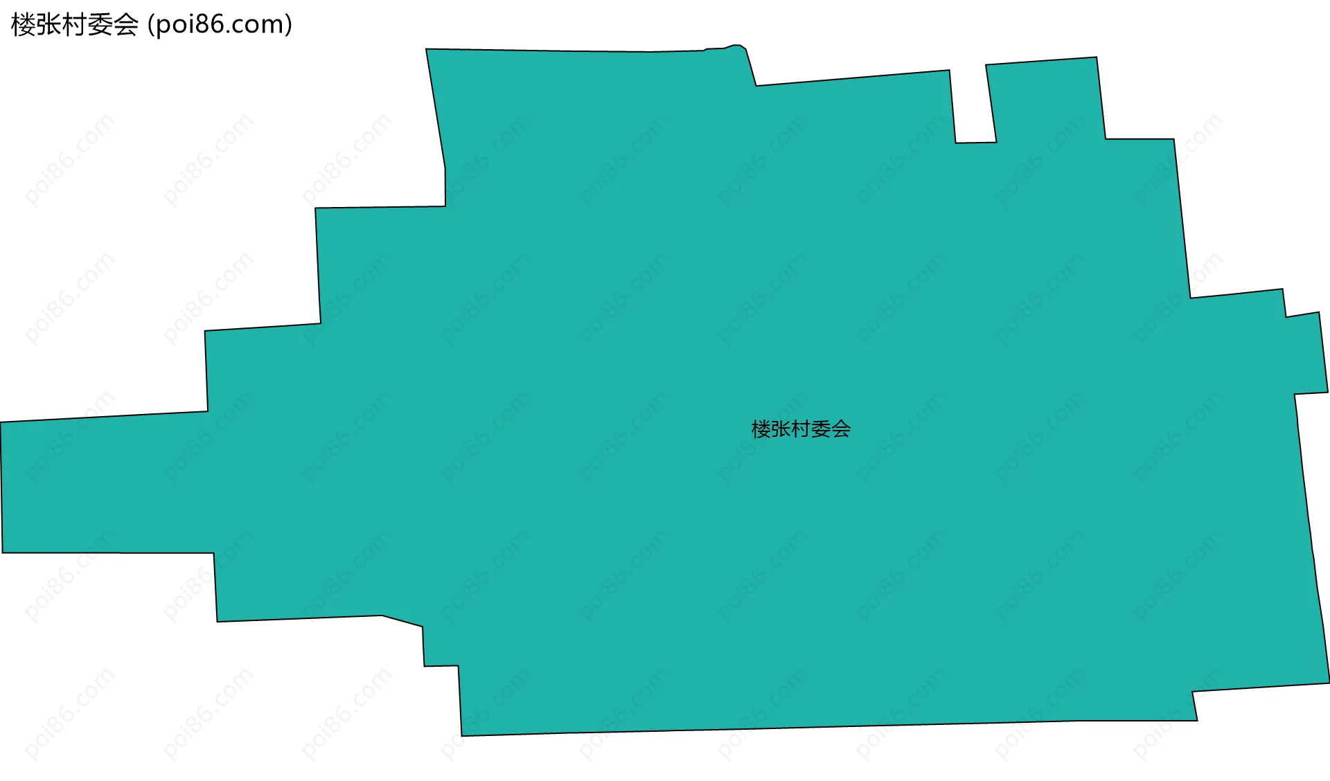 楼张村委会边界地图