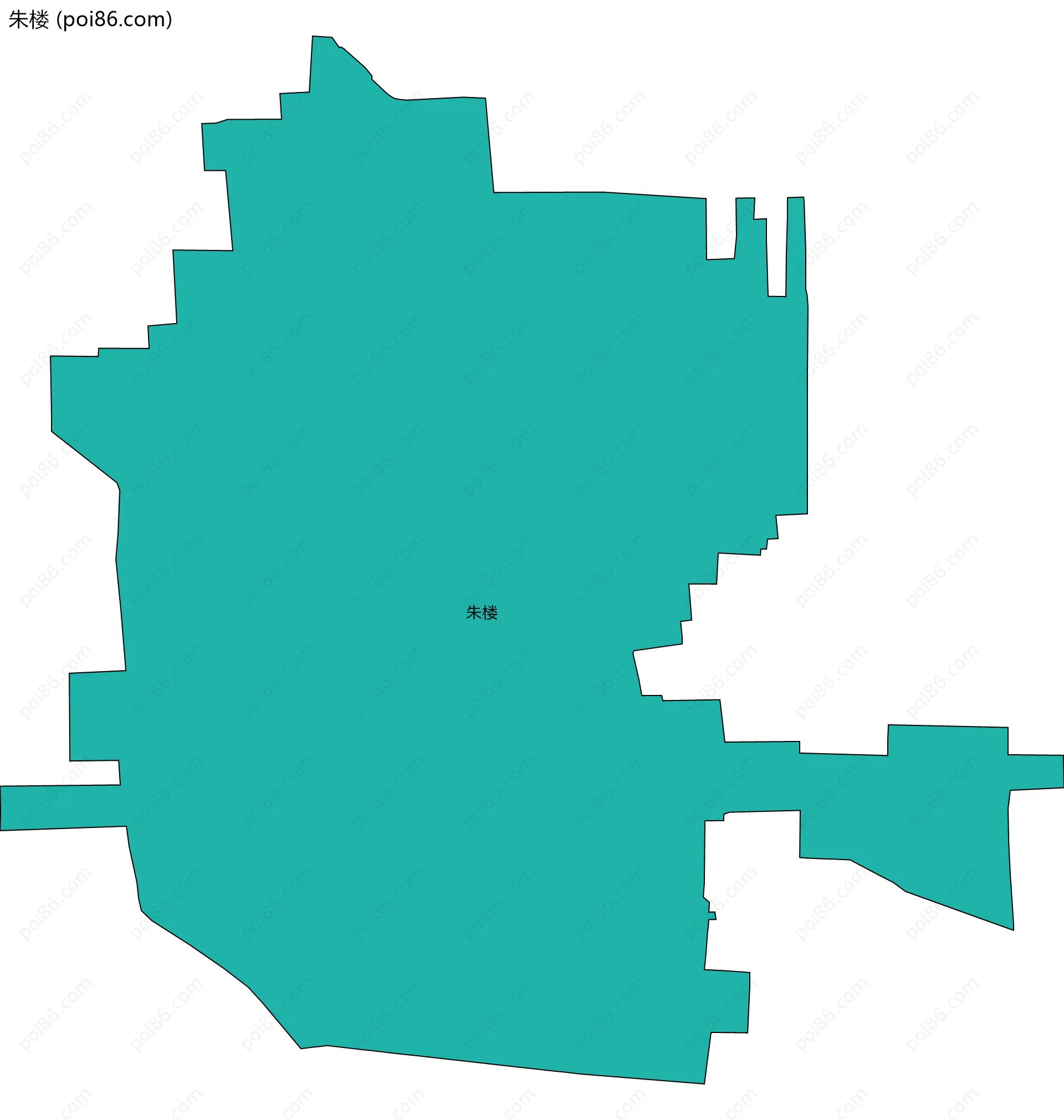 朱楼边界地图