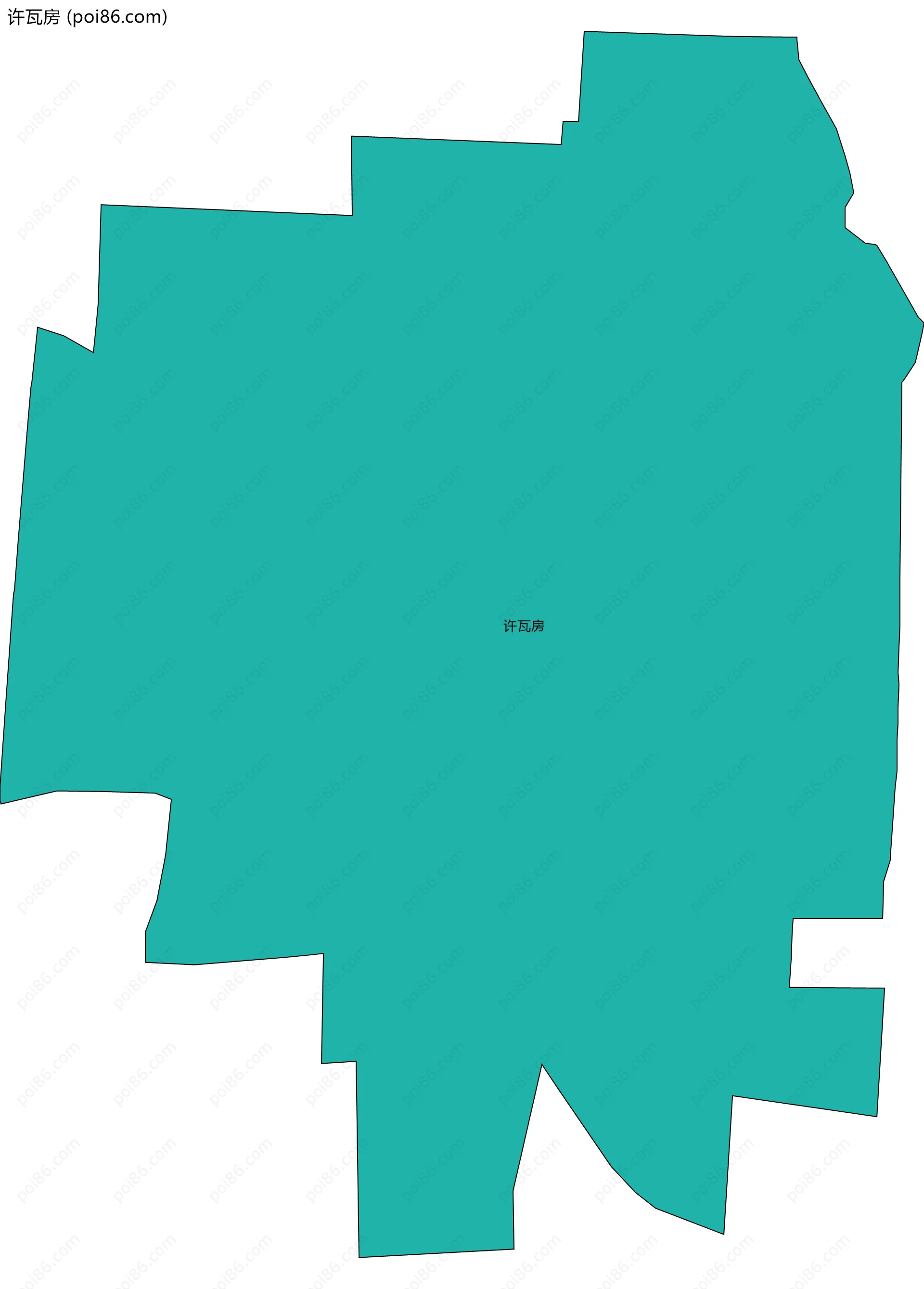 许瓦房边界地图