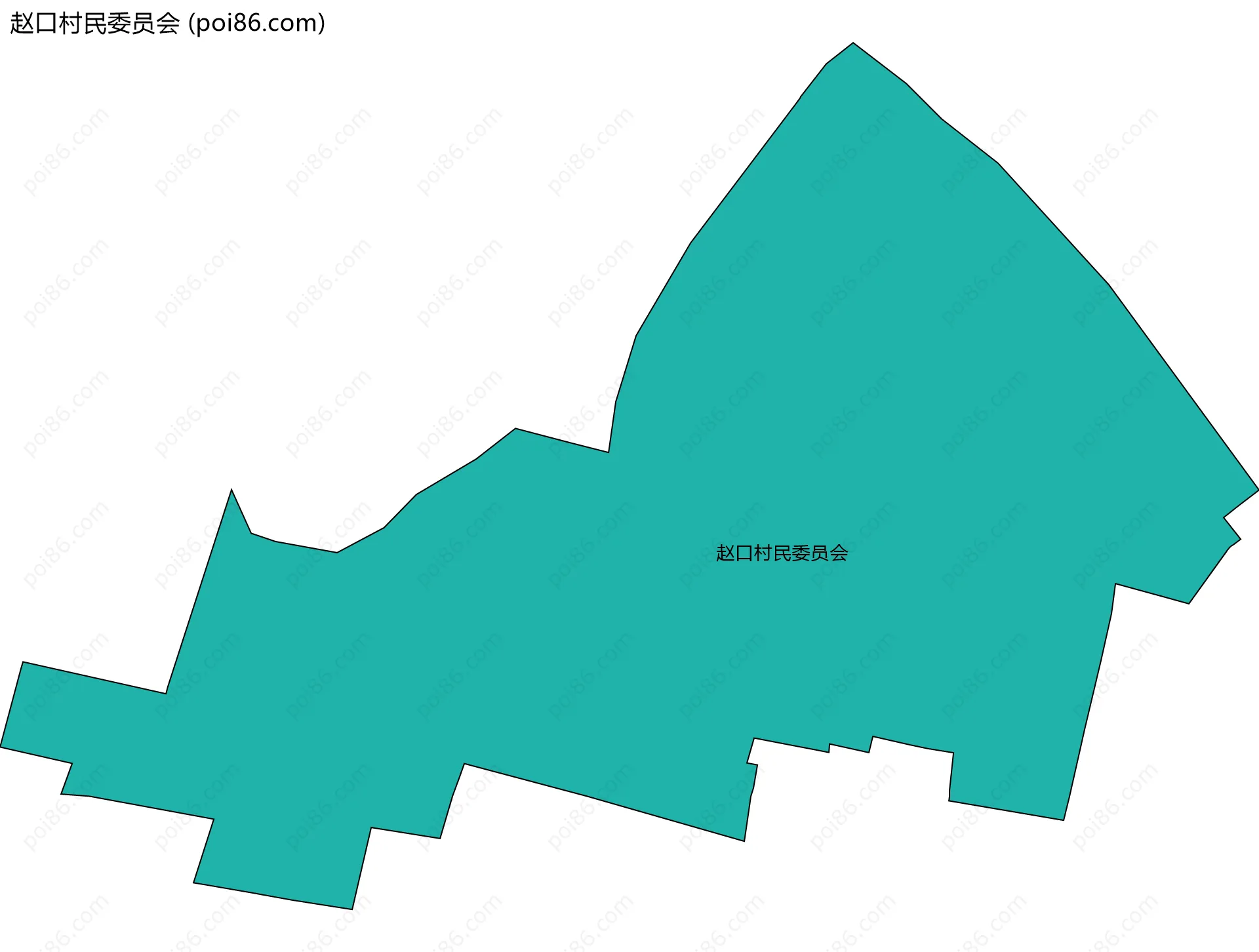 赵口村民委员会边界地图