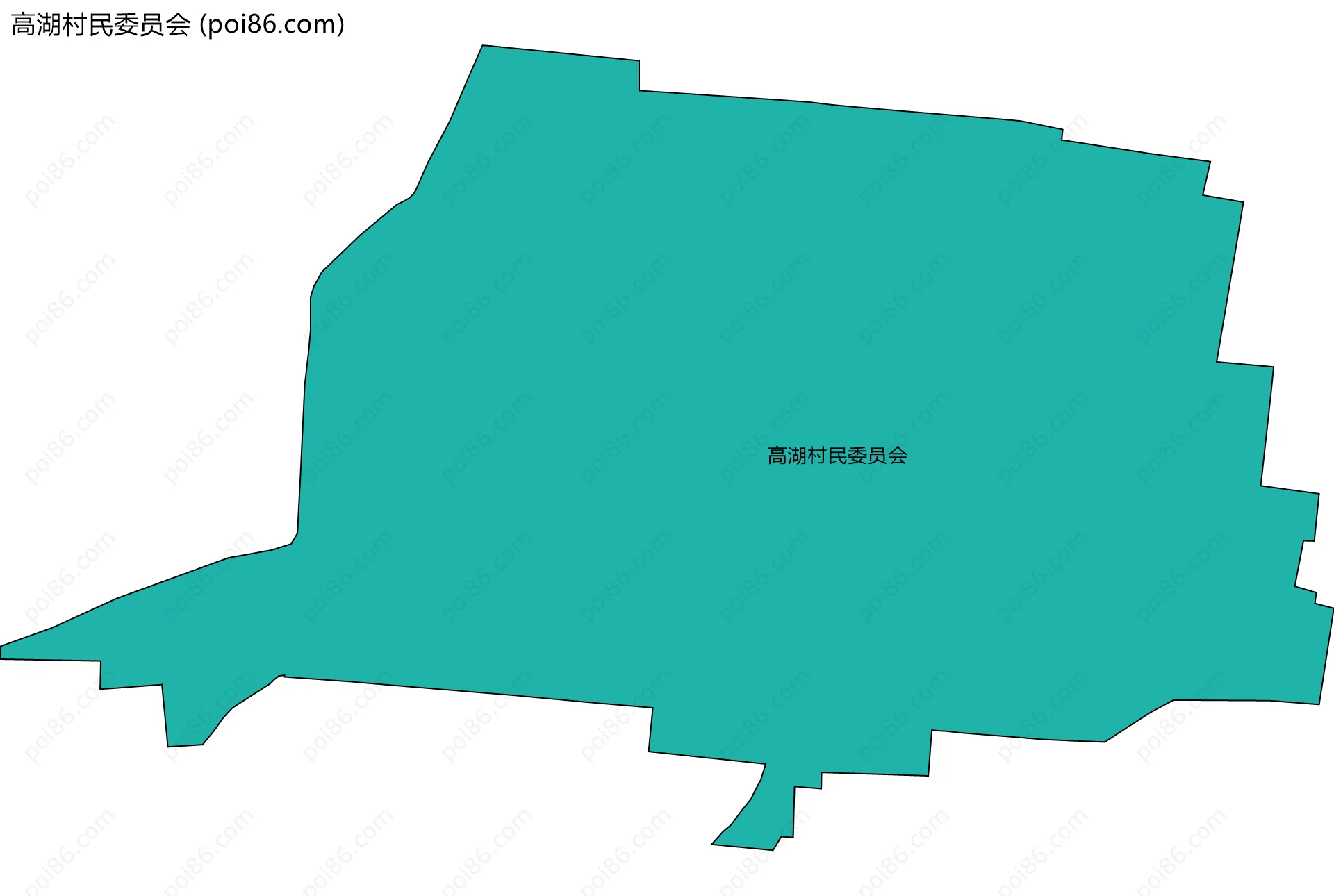 高湖村民委员会边界地图