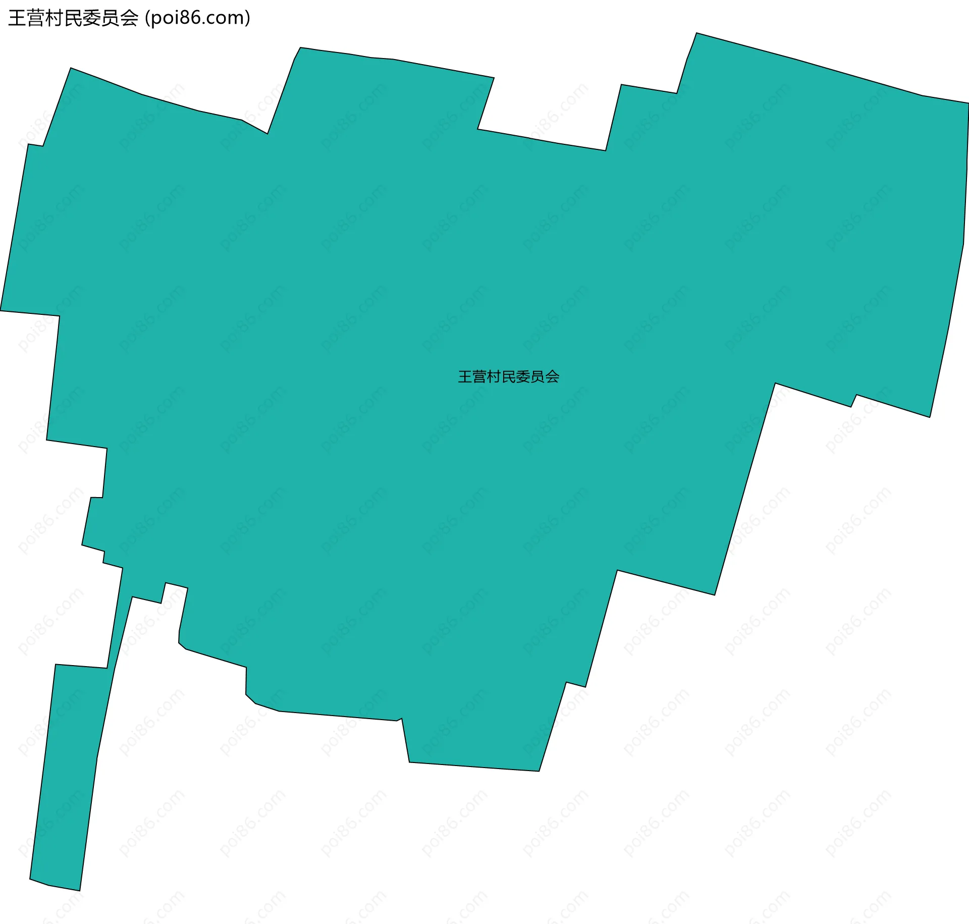 王营村民委员会边界地图