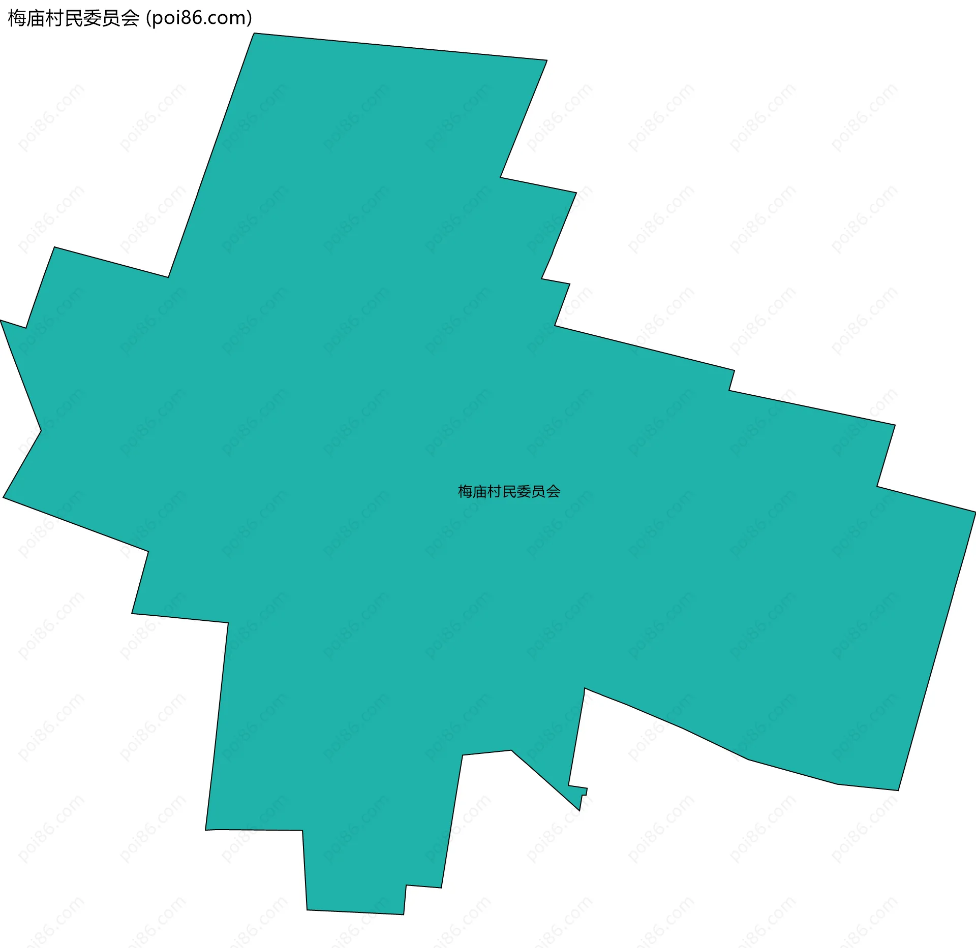梅庙村民委员会边界地图