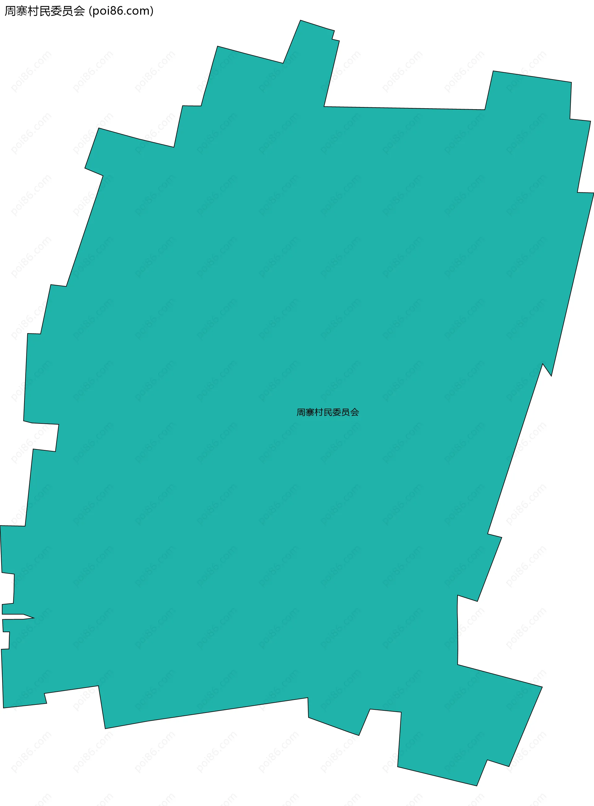 周寨村民委员会边界地图