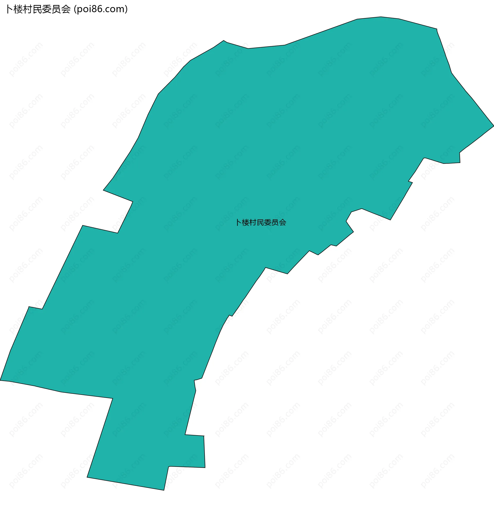 卜楼村民委员会边界地图
