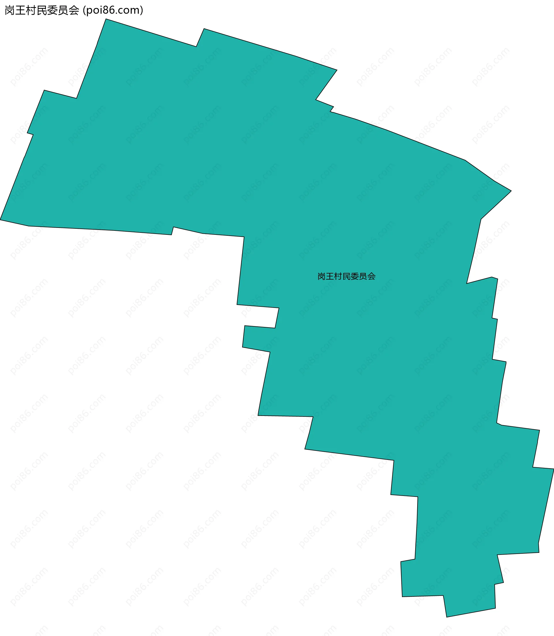 岗王村民委员会边界地图