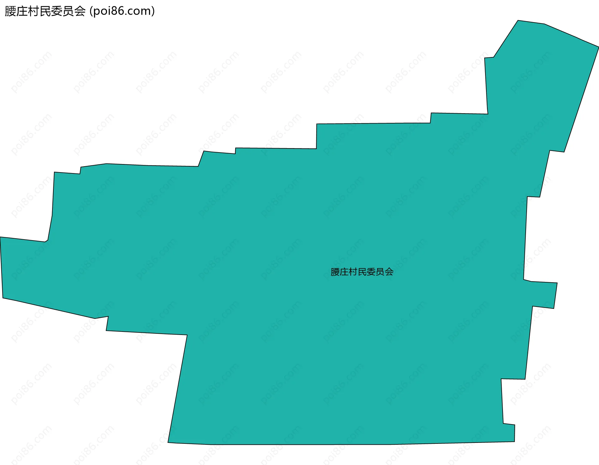 腰庄村民委员会边界地图