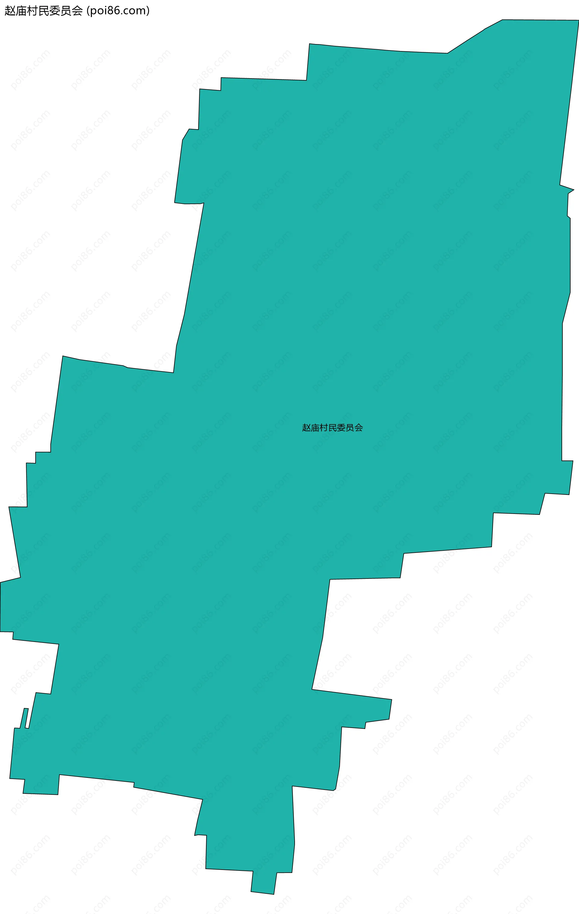 赵庙村民委员会边界地图