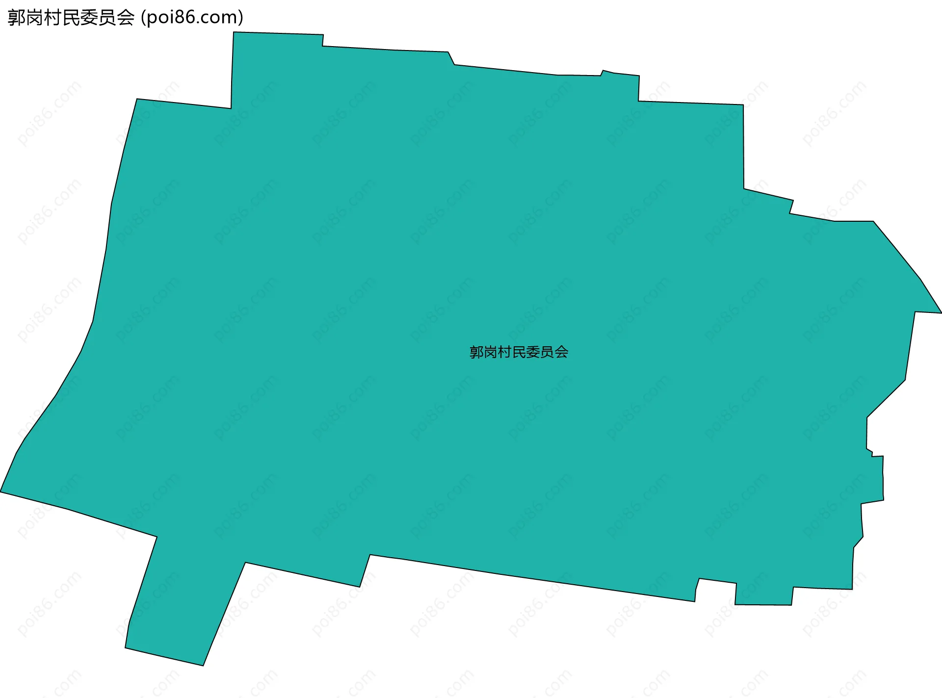 郭岗村民委员会边界地图