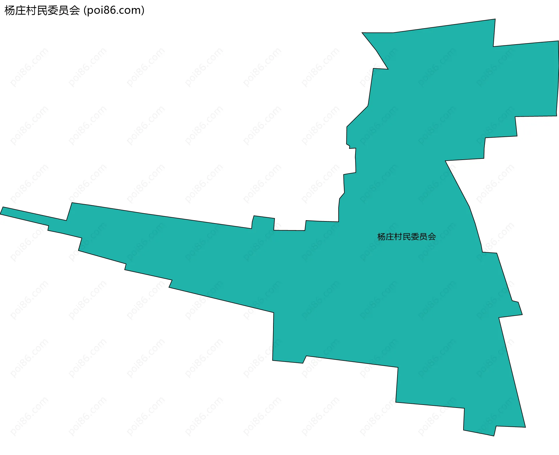 杨庄村民委员会边界地图