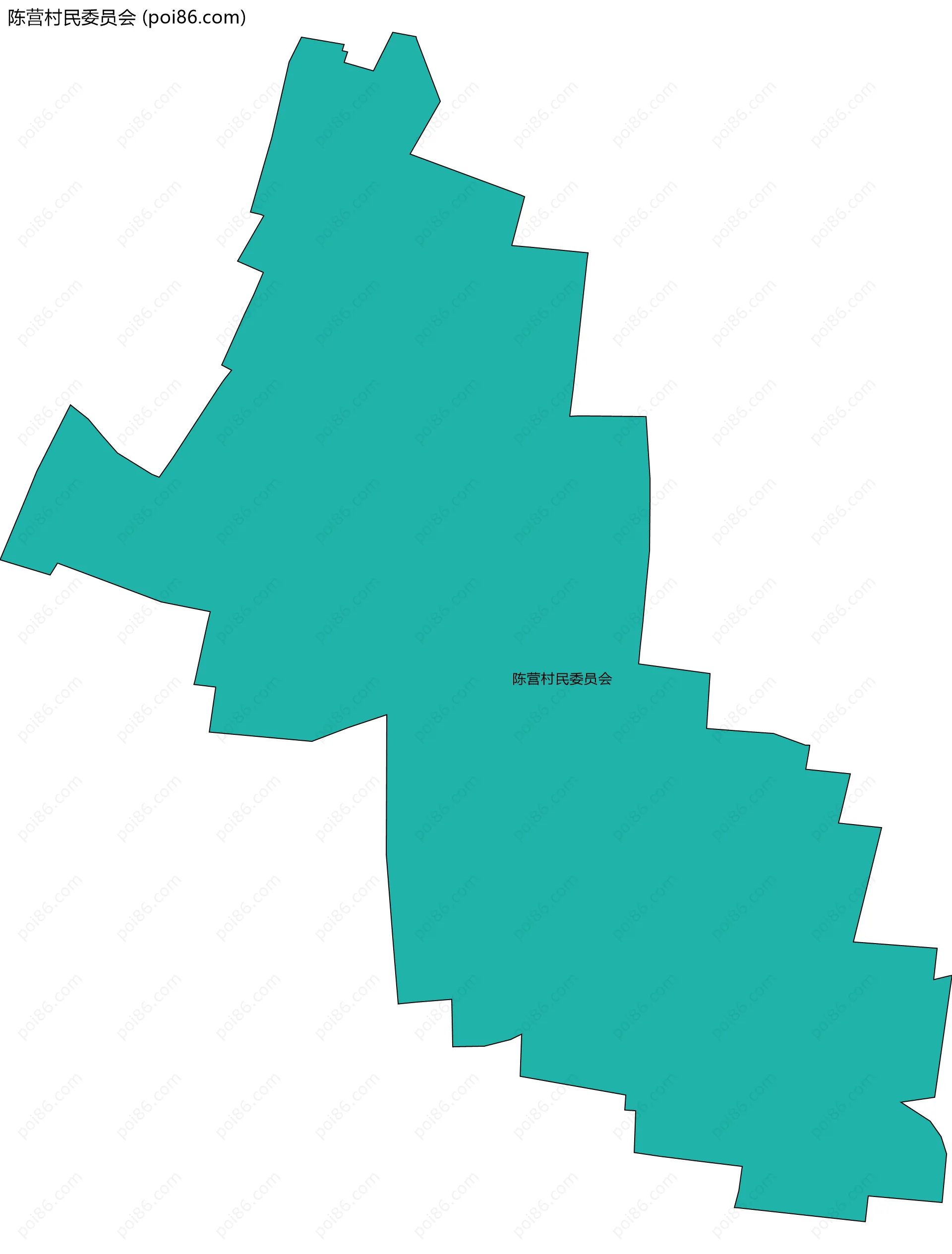 陈营村民委员会边界地图
