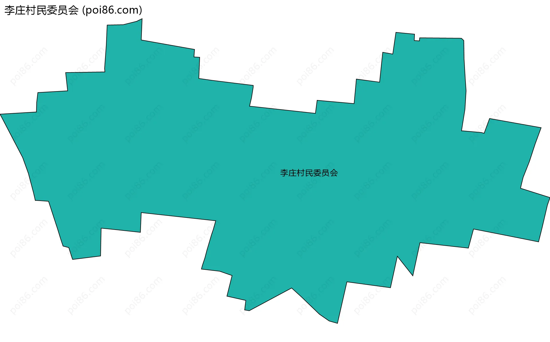 李庄村民委员会边界地图