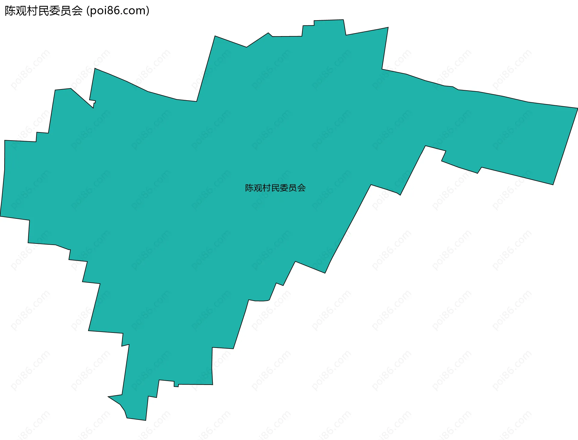陈观村民委员会边界地图