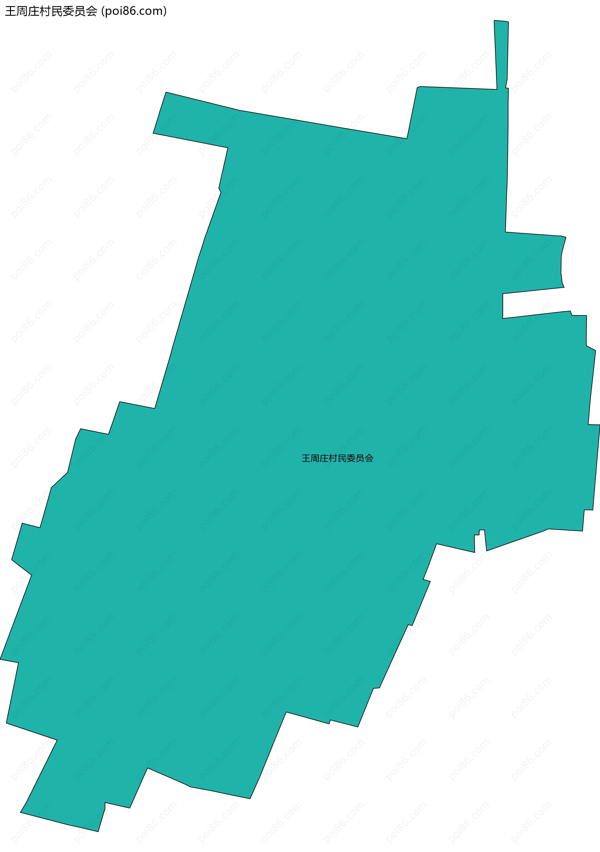 王周庄村民委员会边界地图