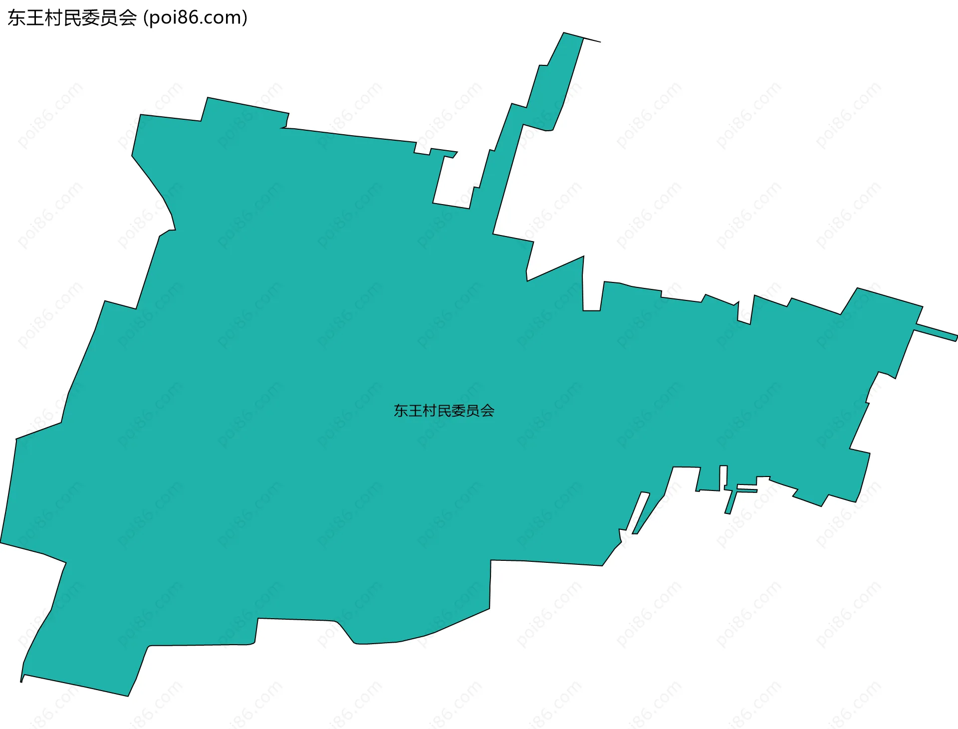 东王村民委员会边界地图