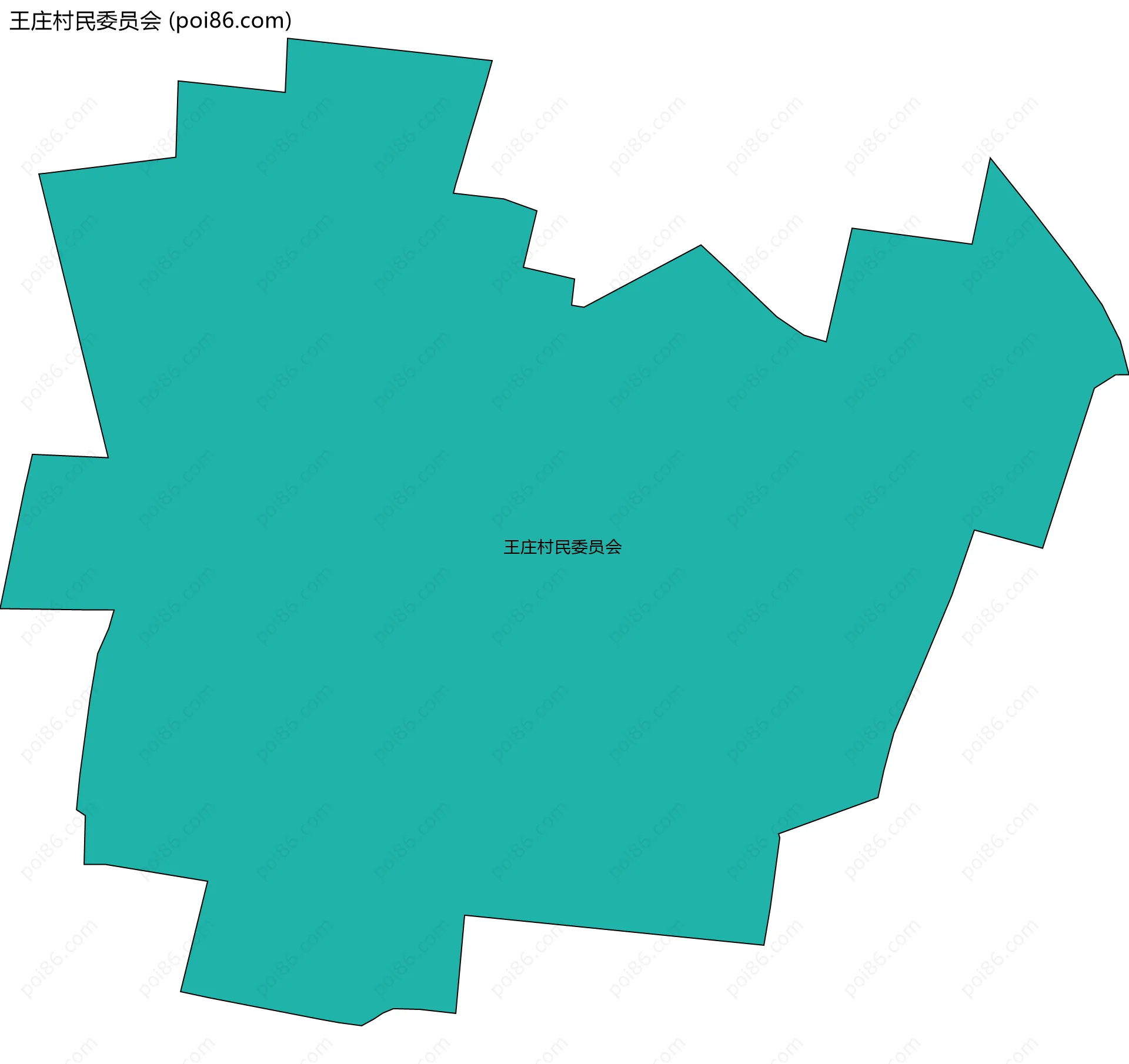 王庄村民委员会边界地图