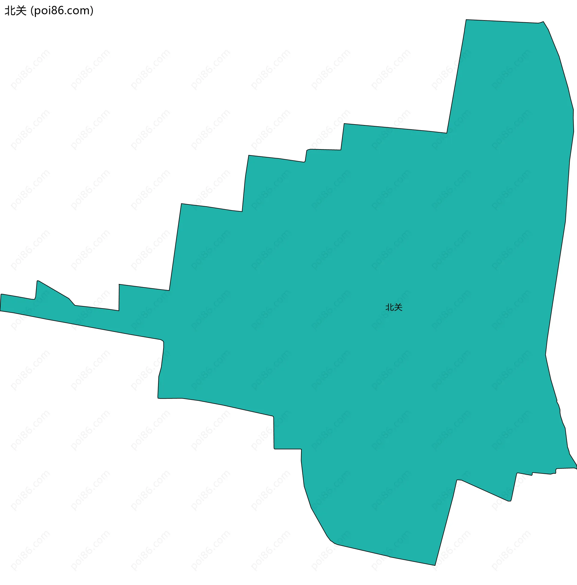 北关边界地图