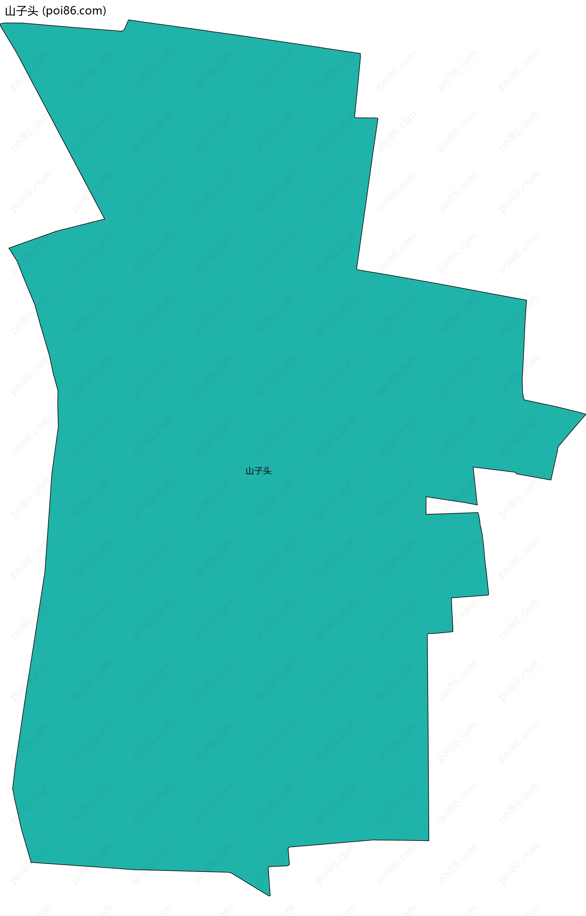 山子头边界地图