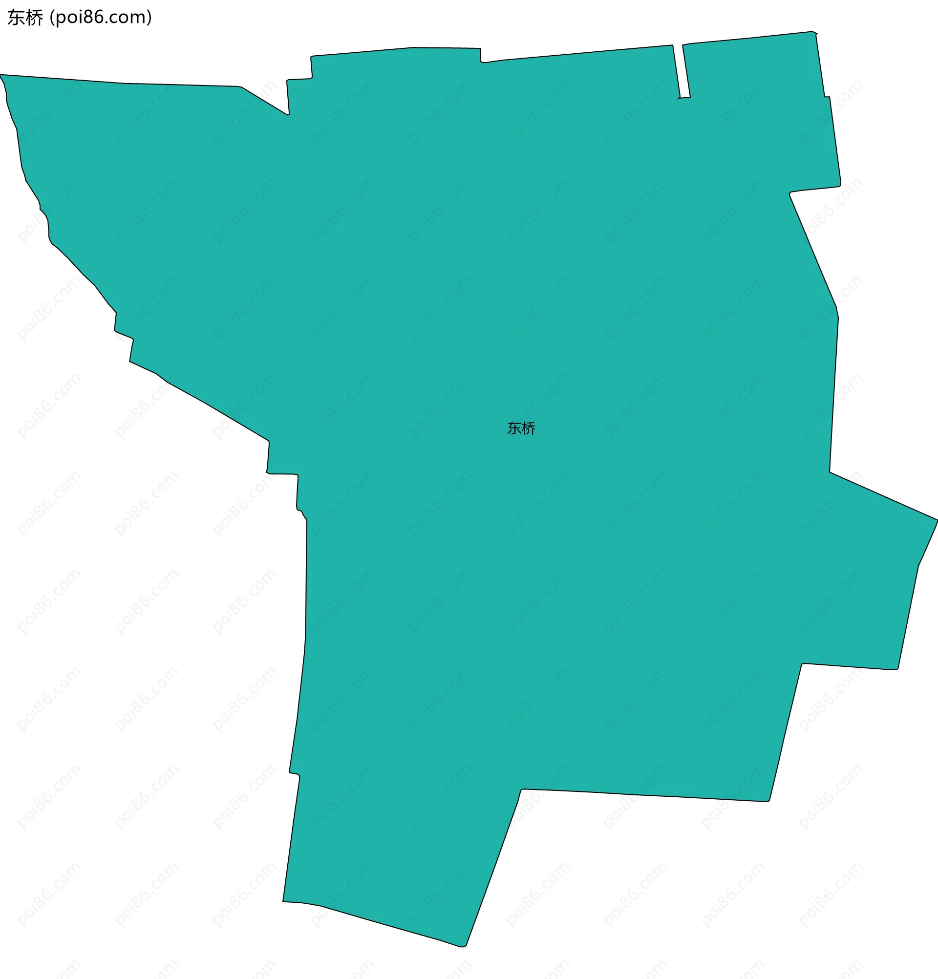 东桥边界地图