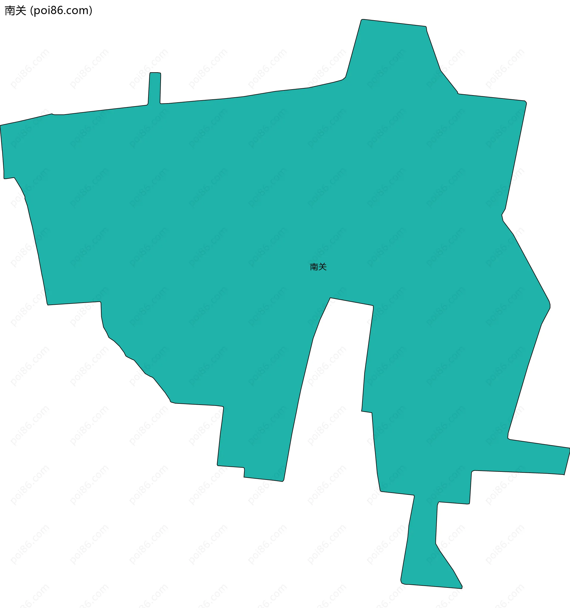 南关边界地图