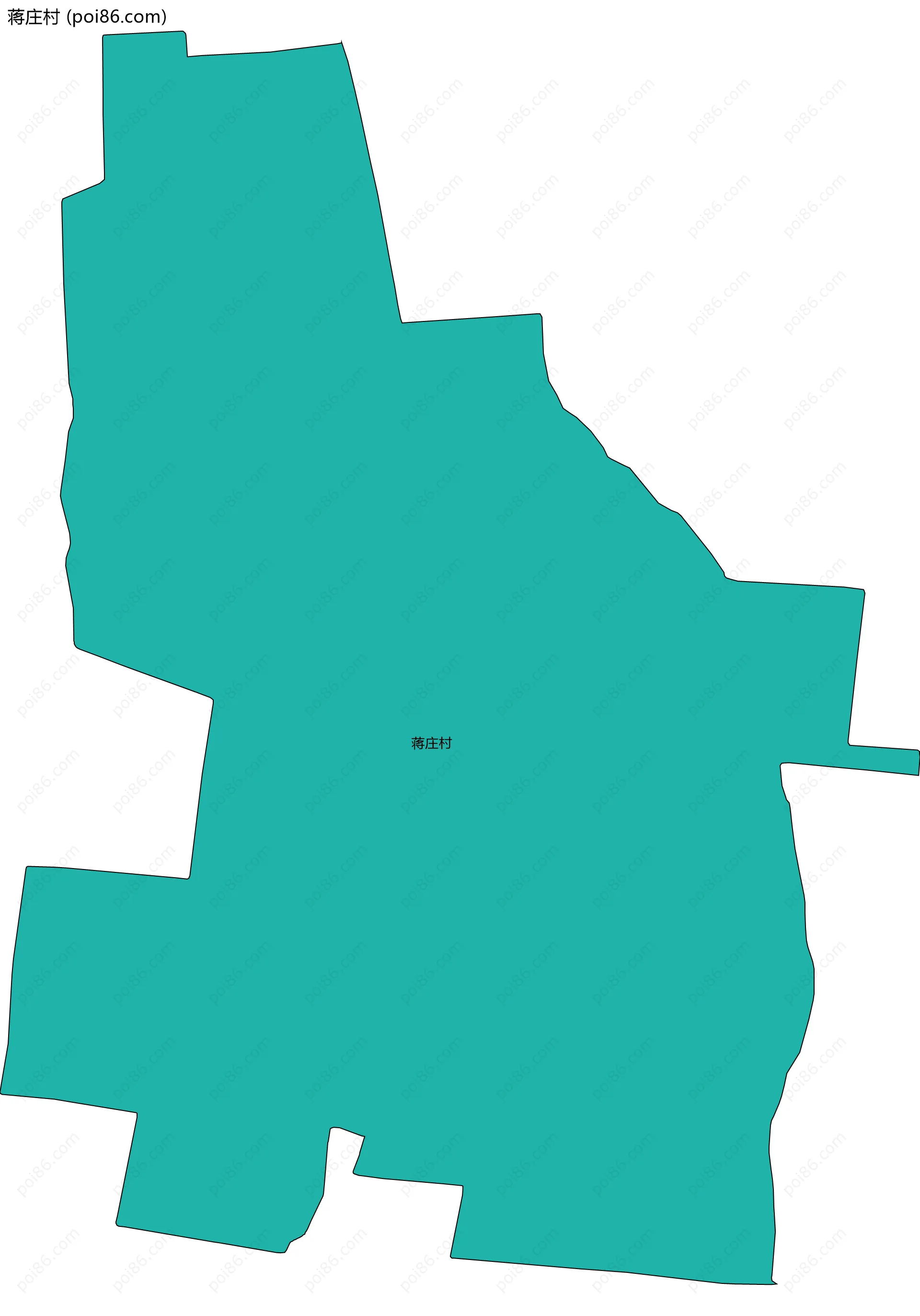 蒋庄村边界地图