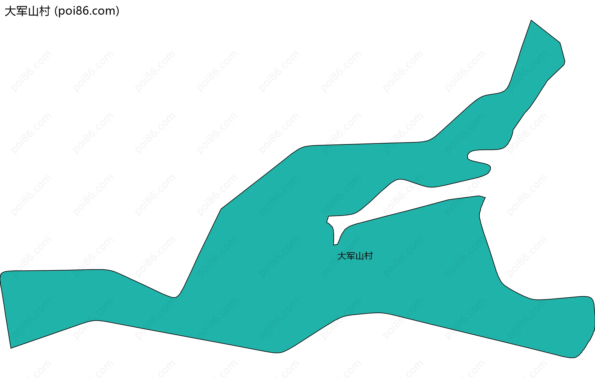 大军山村边界地图