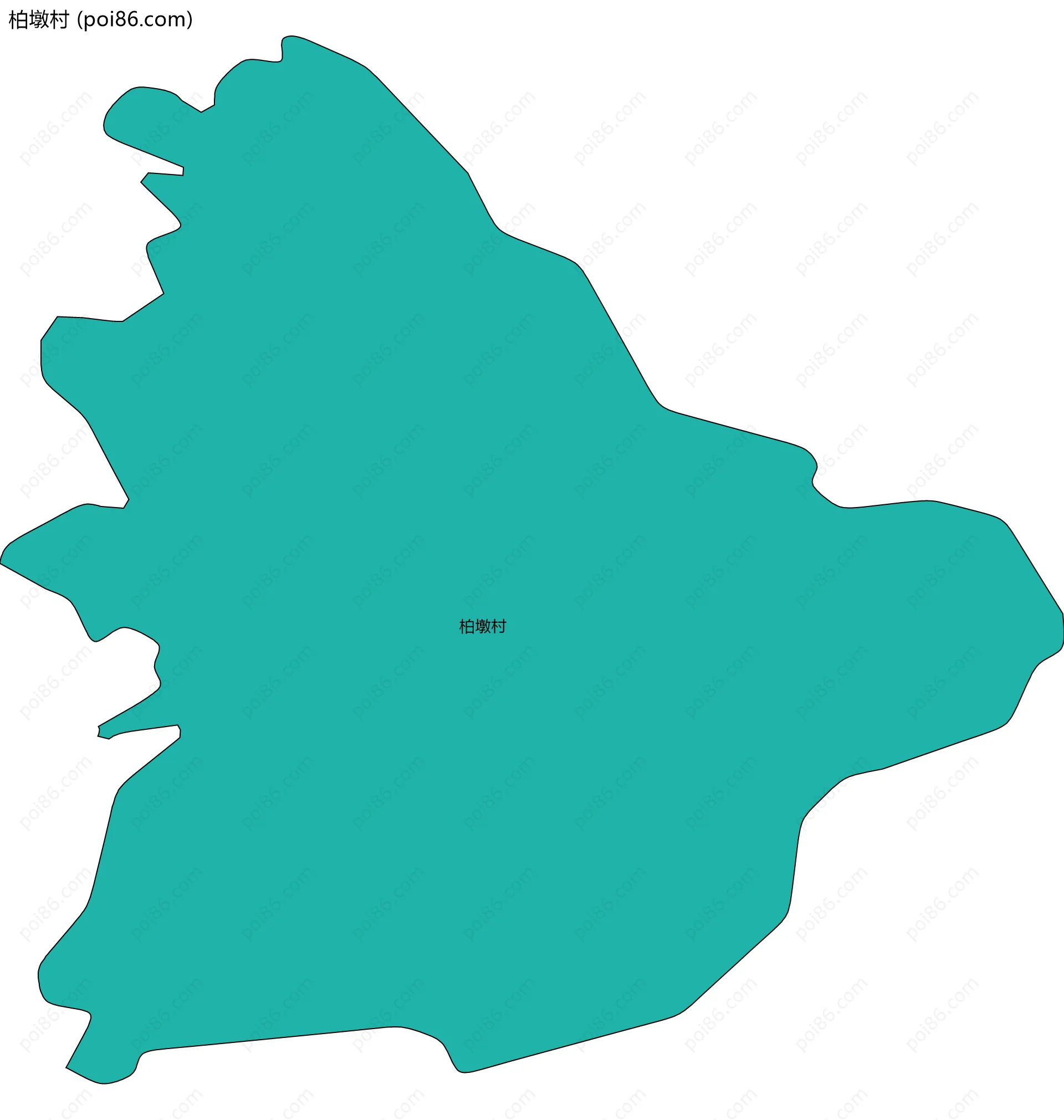 柏墩村边界地图