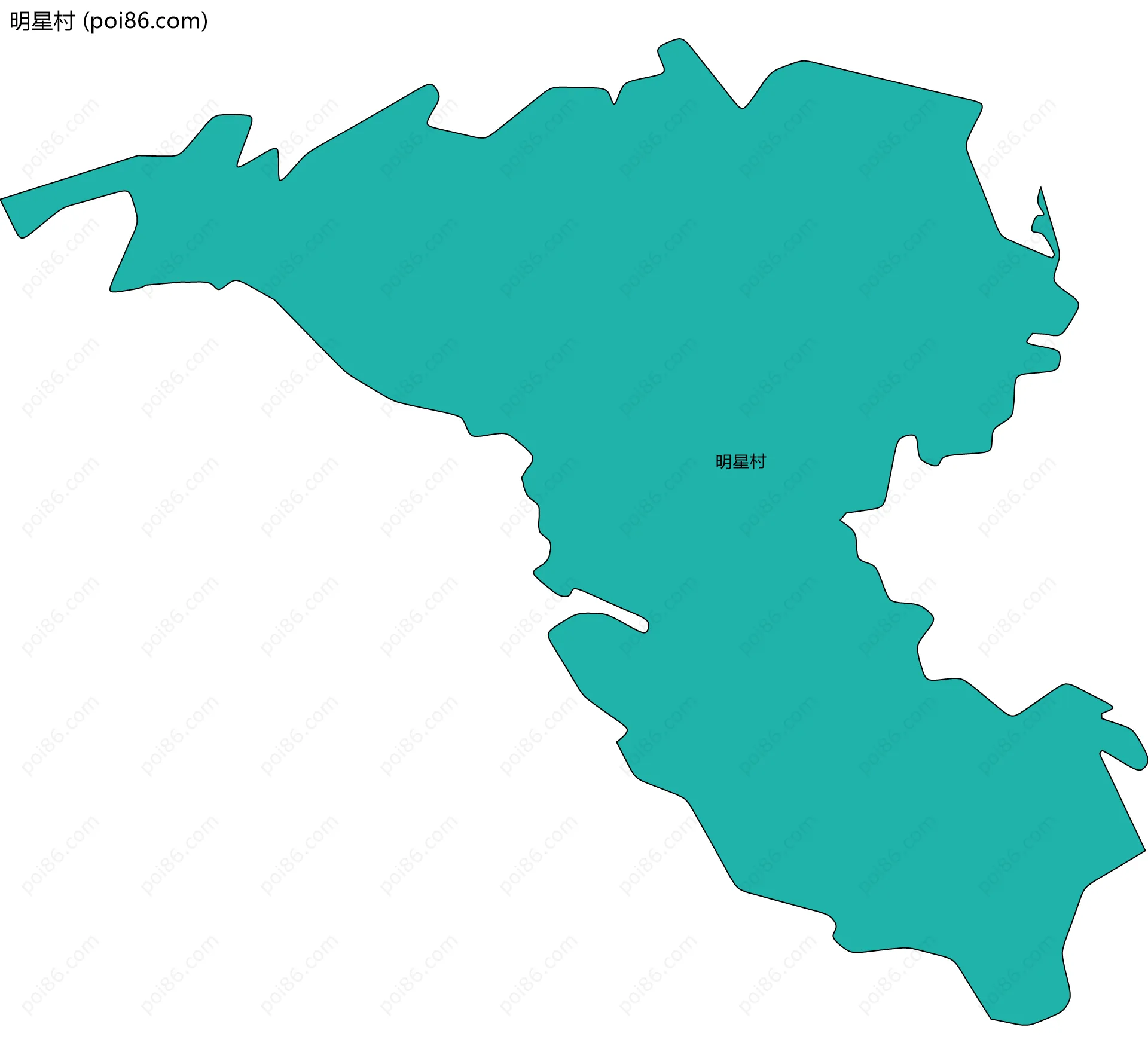 明星村边界地图