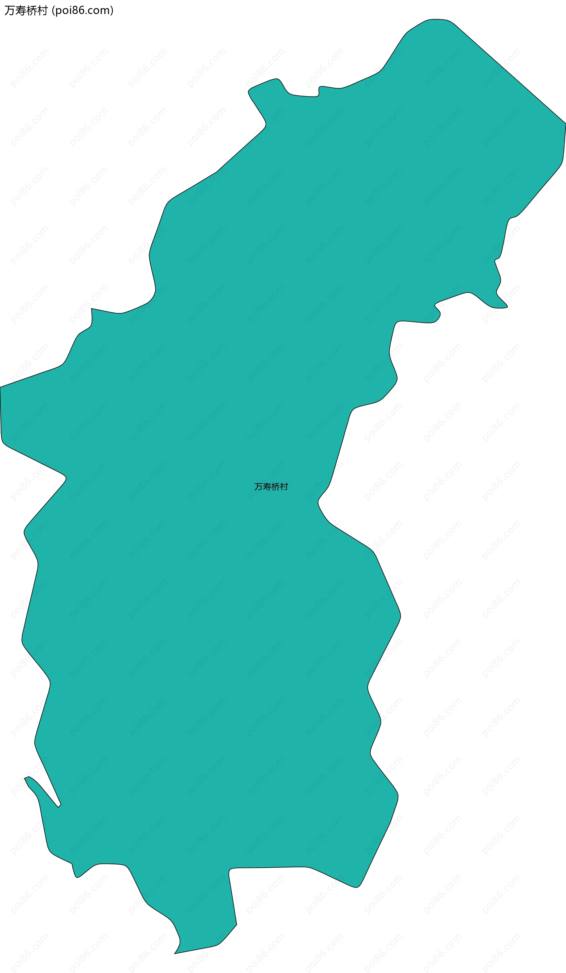 万寿桥村边界地图