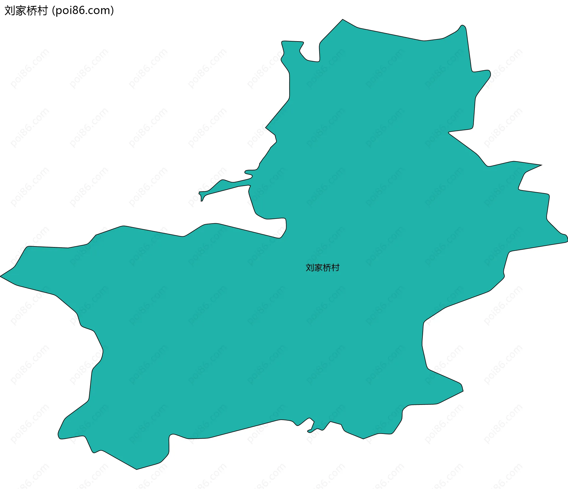 刘家桥村边界地图