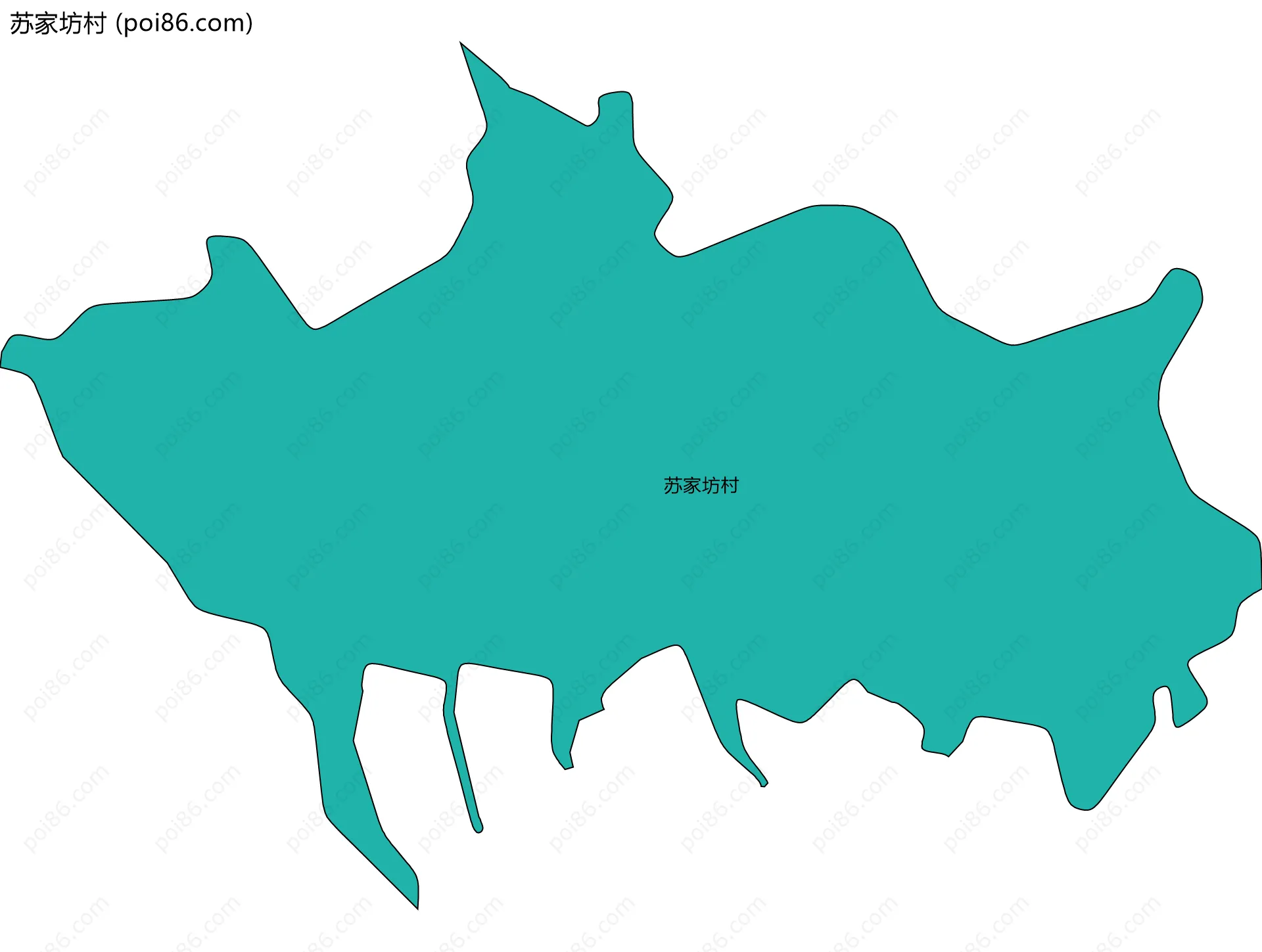 苏家坊村边界地图