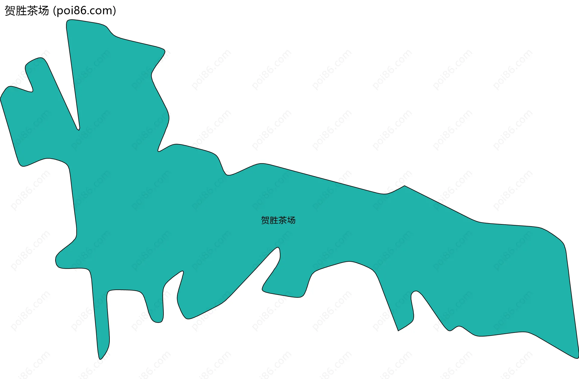 贺胜茶场边界地图
