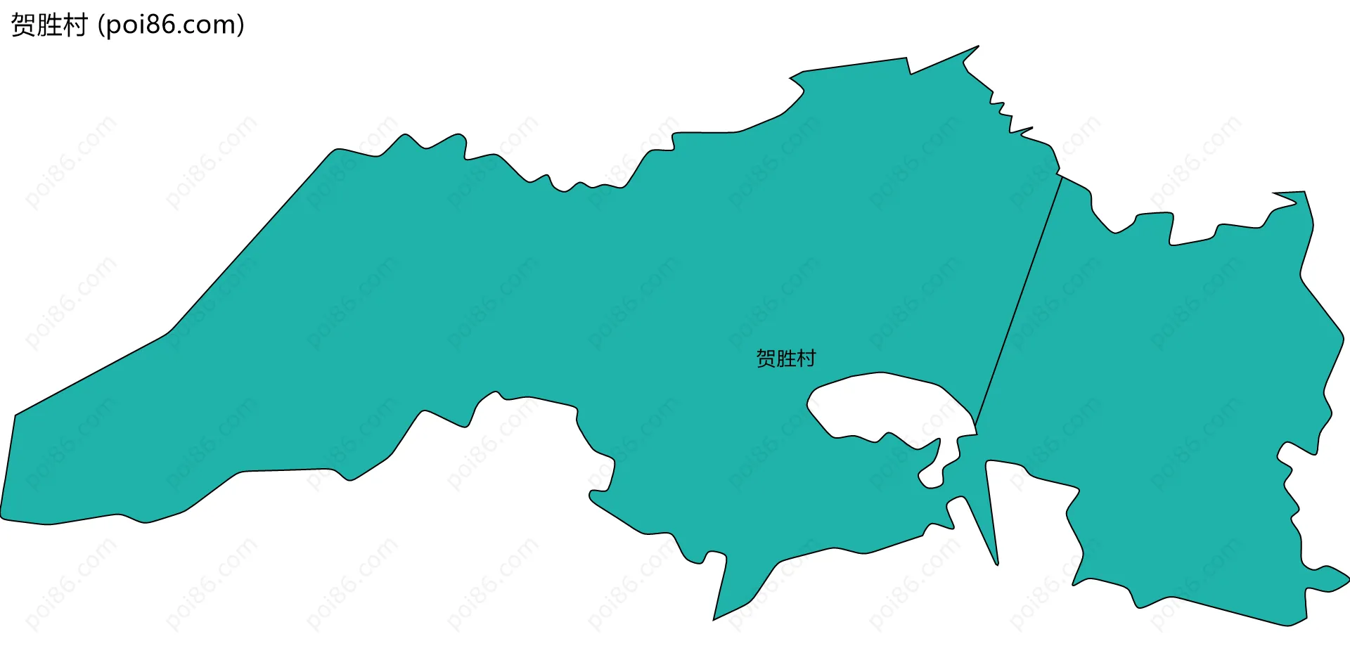 贺胜村边界地图