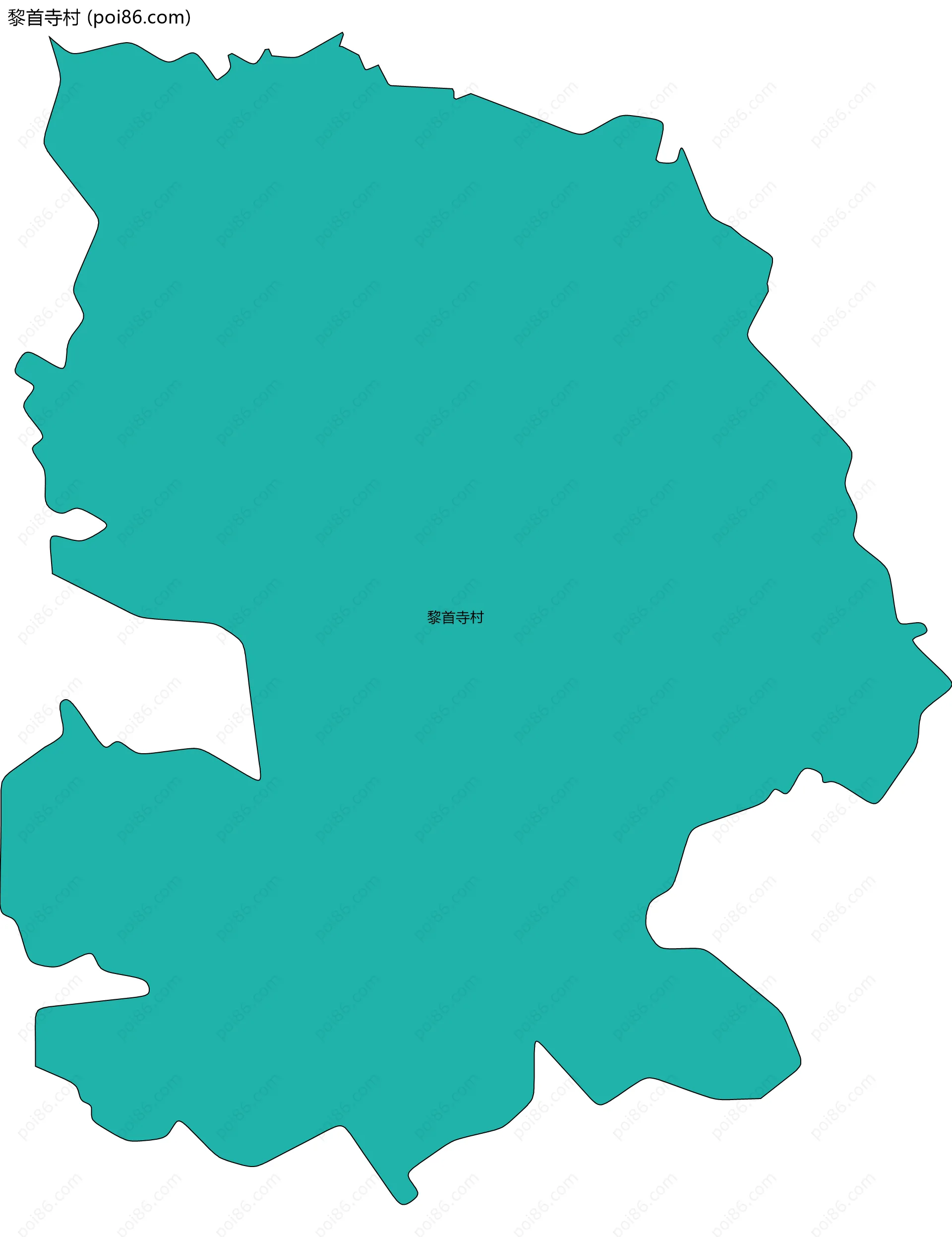 黎首寺村边界地图