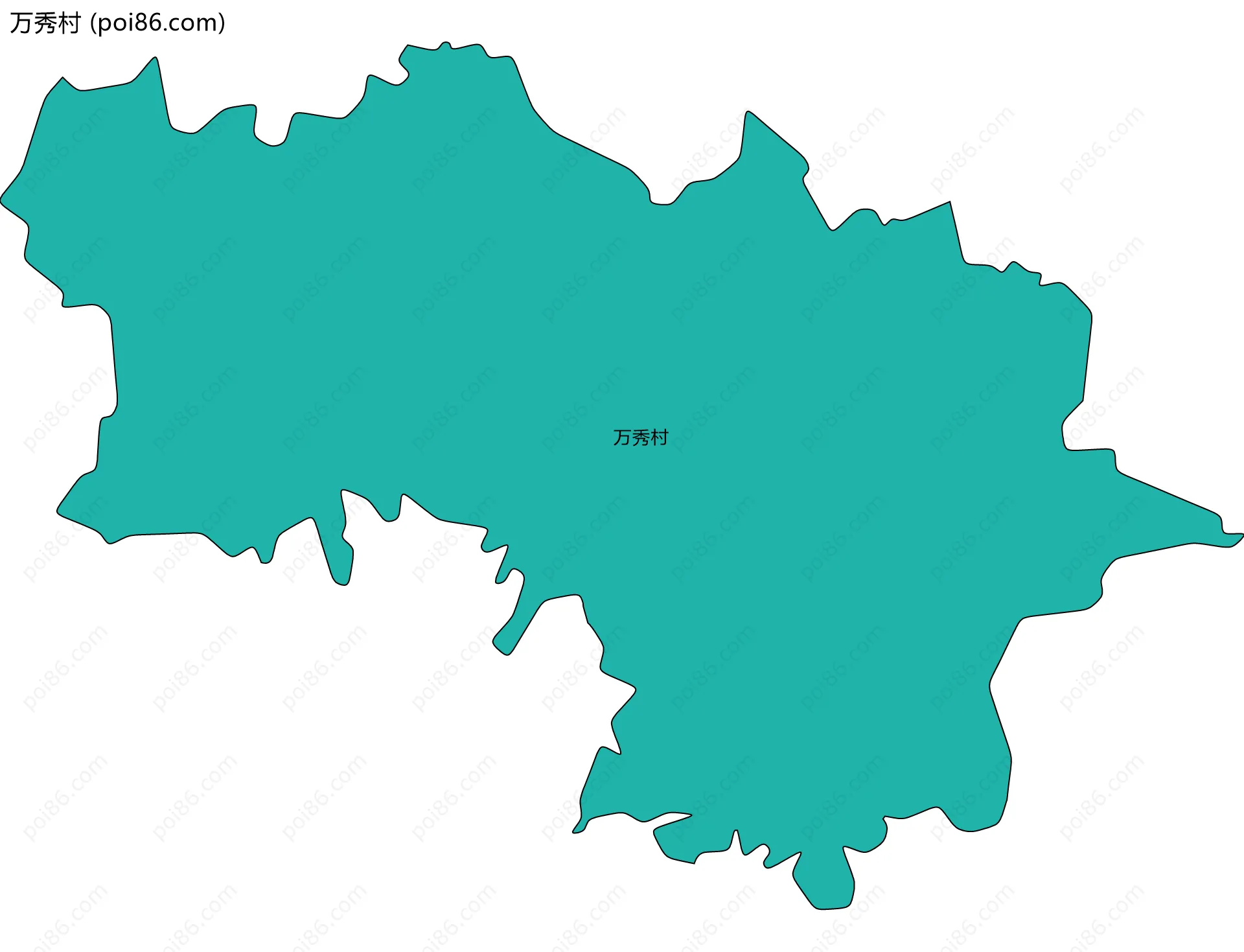 万秀村边界地图