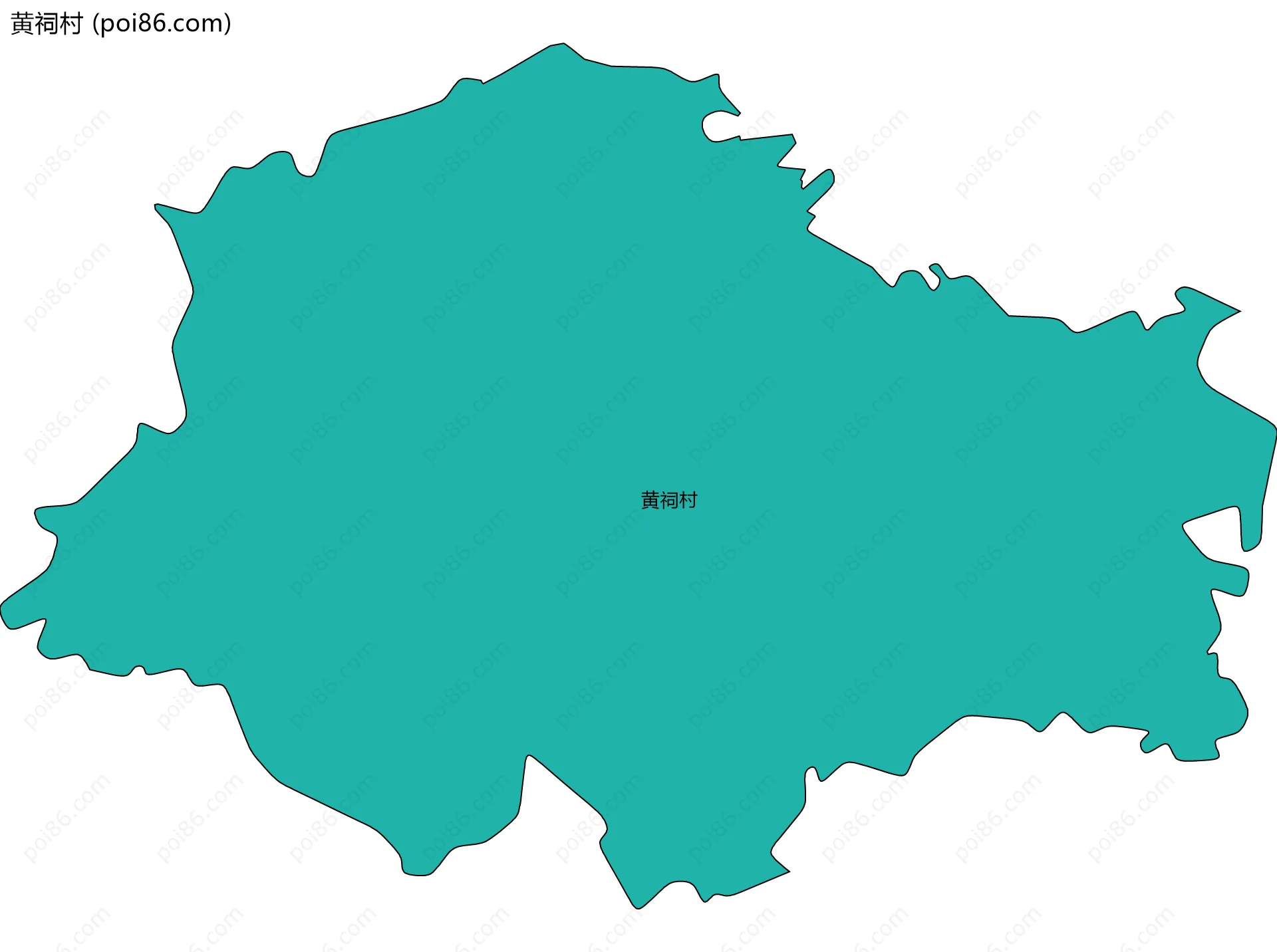 黄祠村边界地图