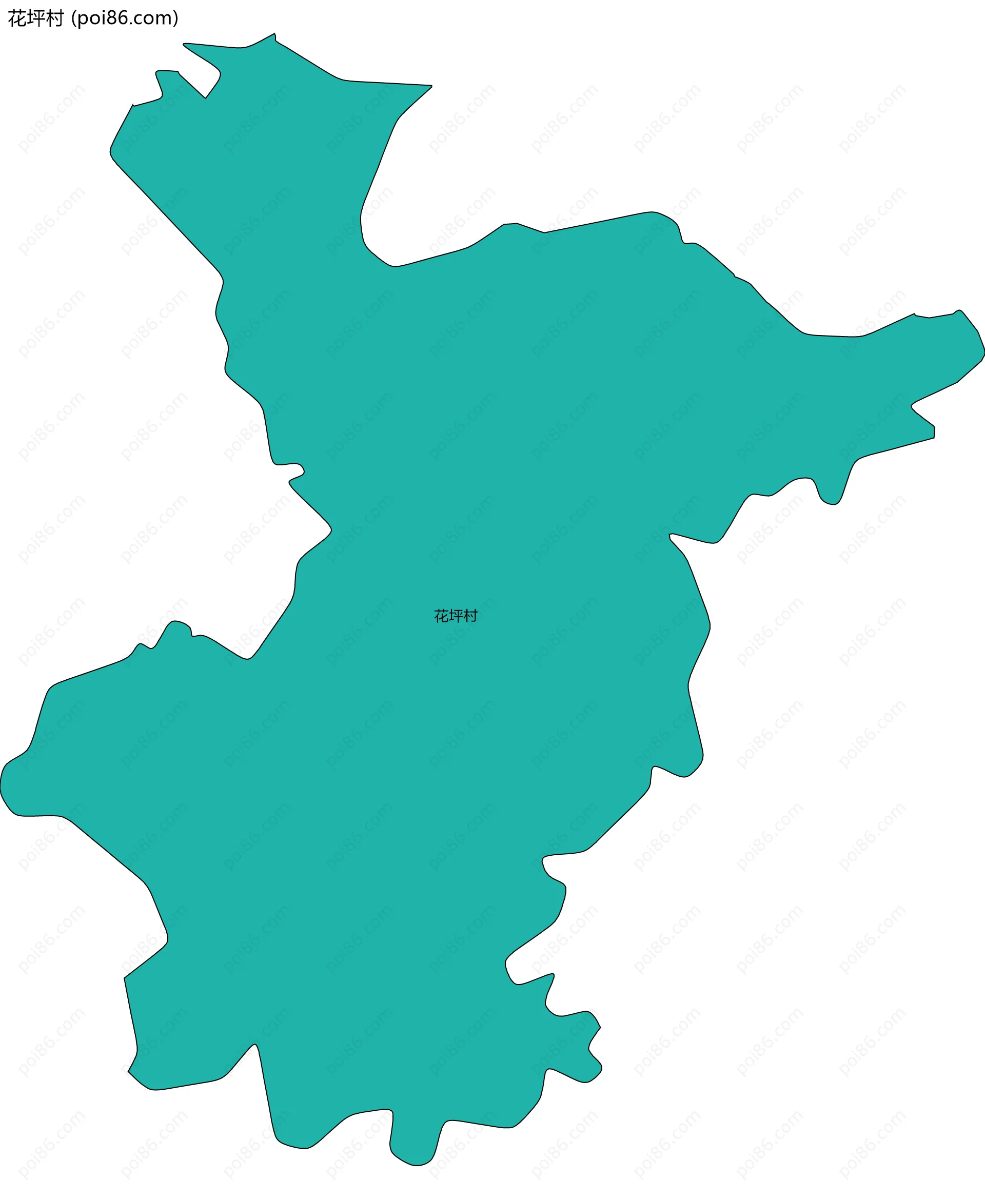 花坪村边界地图