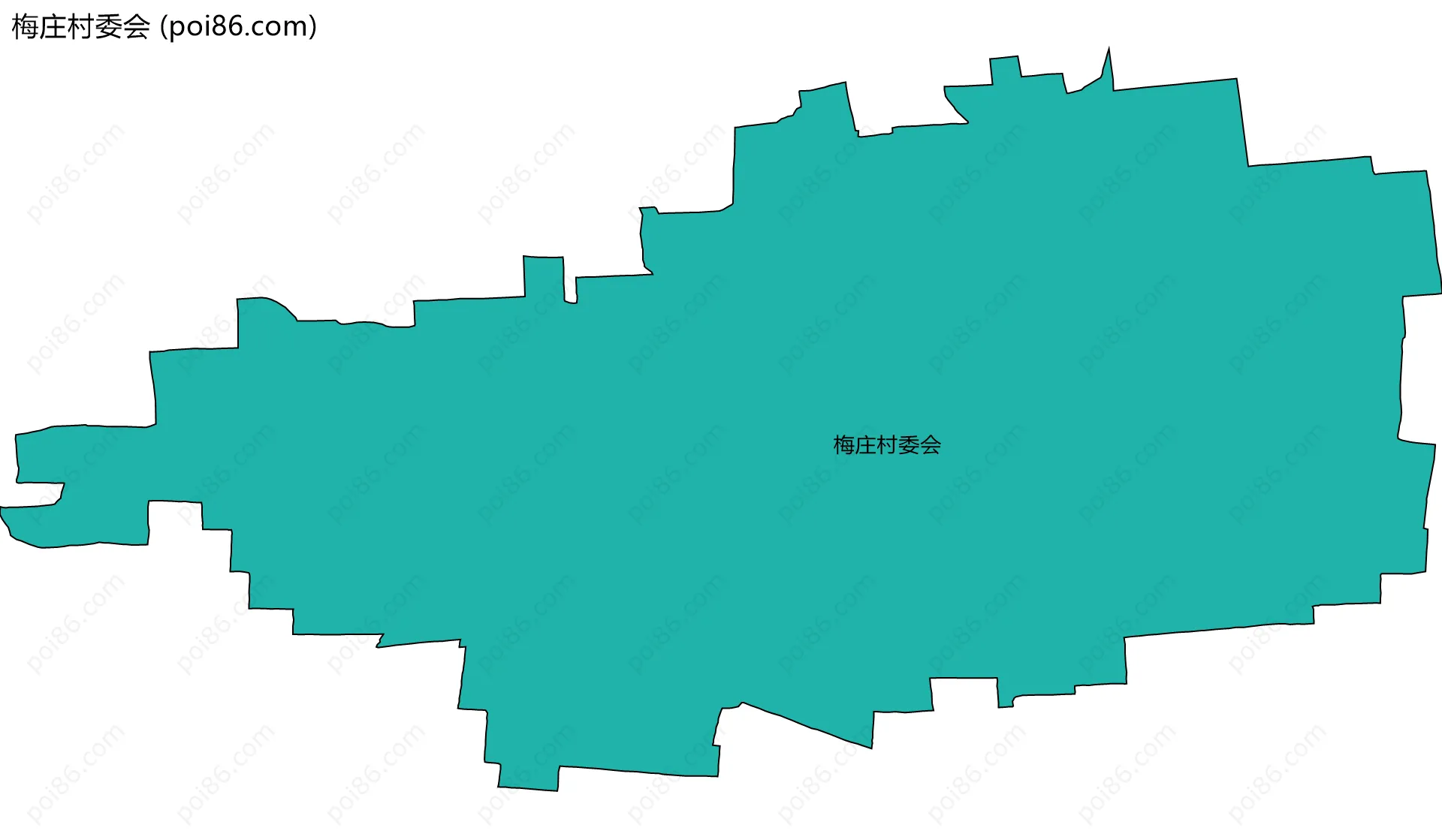 梅庄村委会边界地图