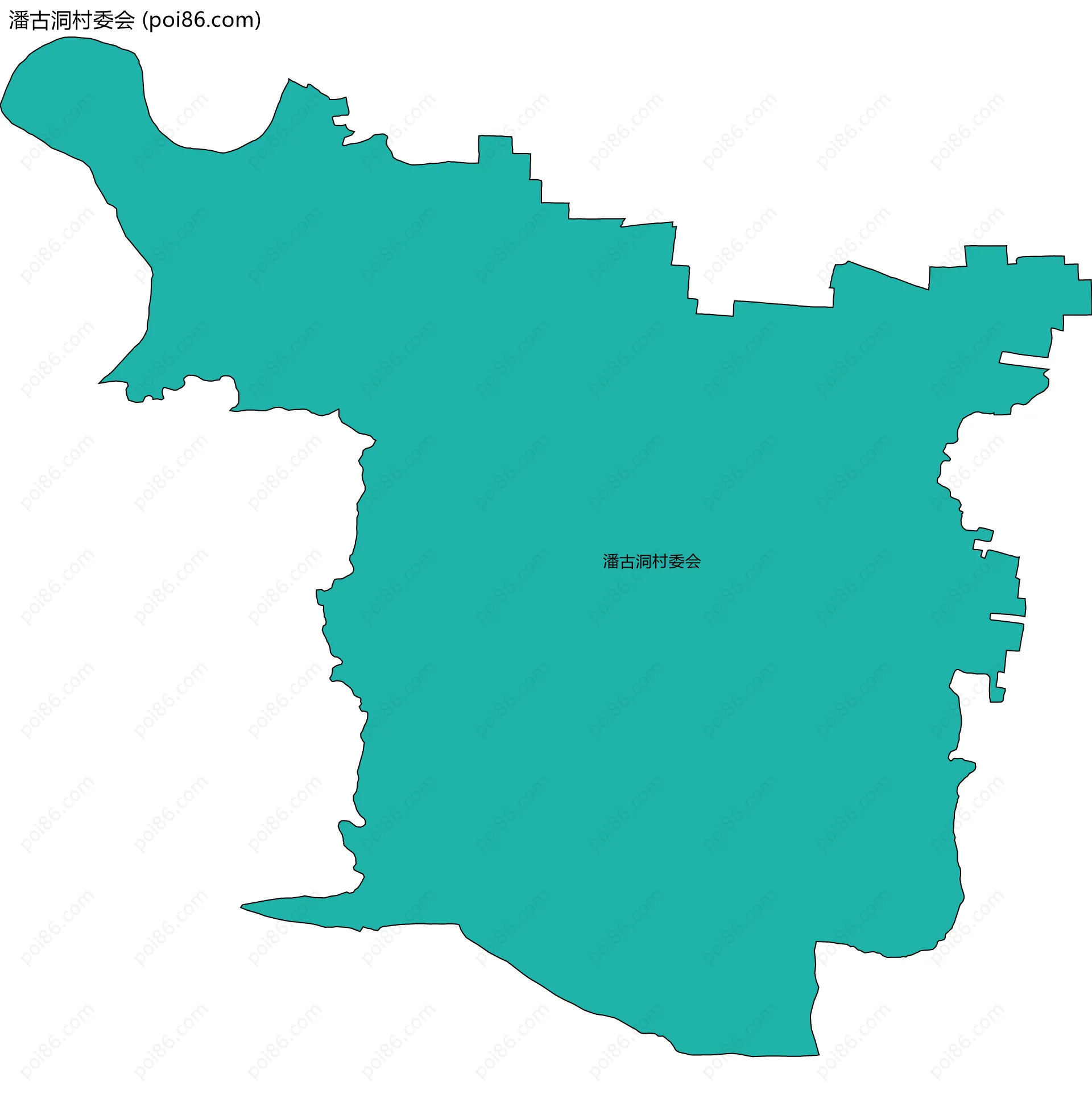 潘古洞村委会边界地图