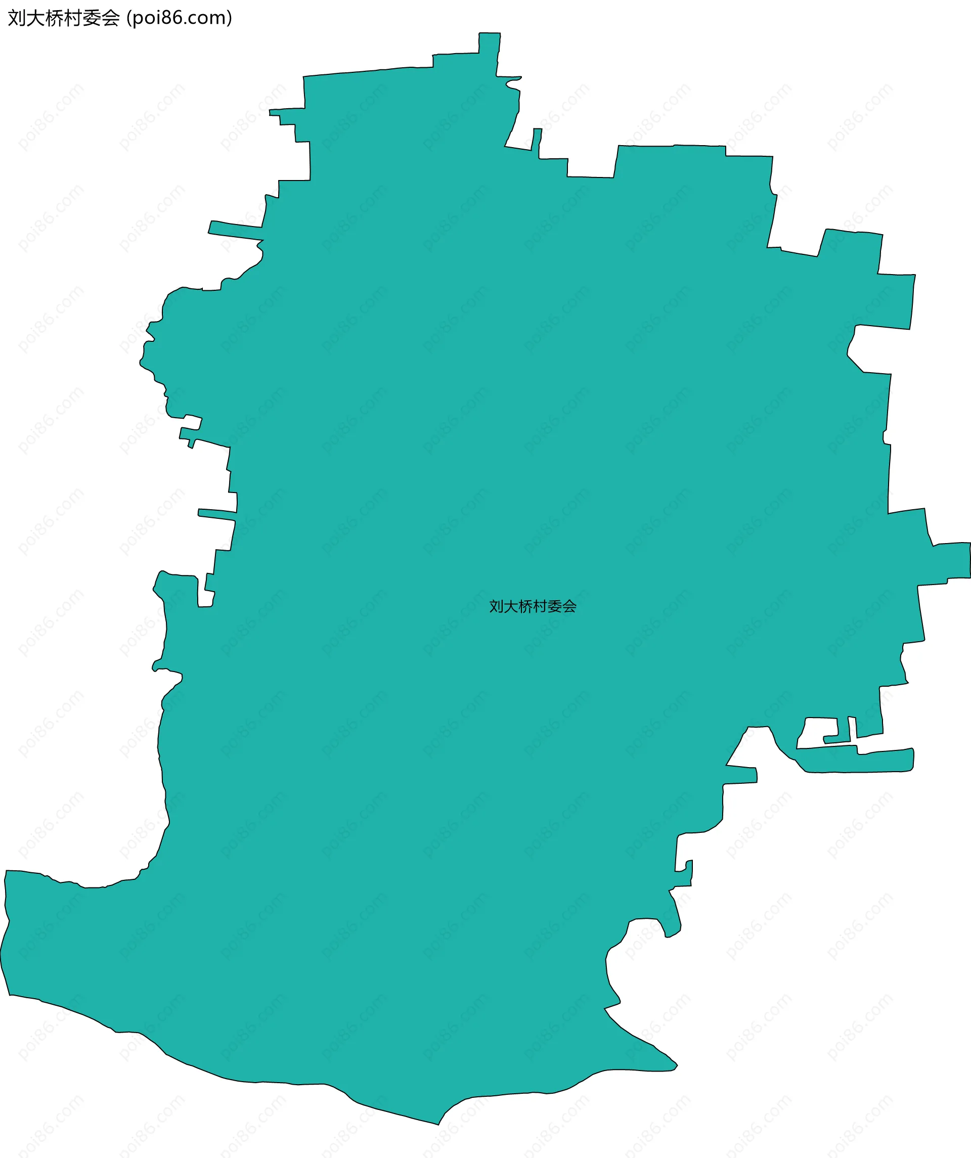 刘大桥村委会边界地图