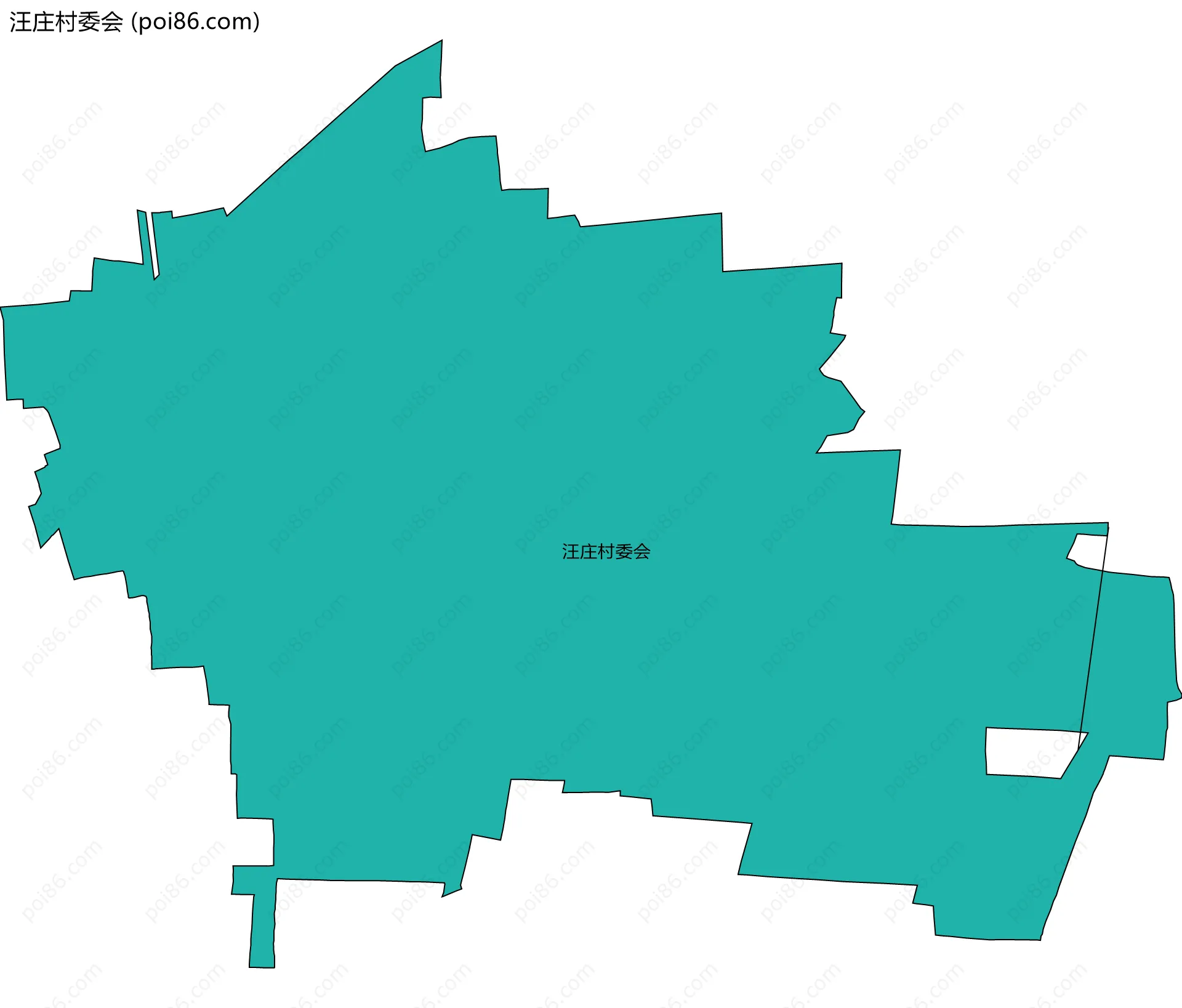 汪庄村委会边界地图