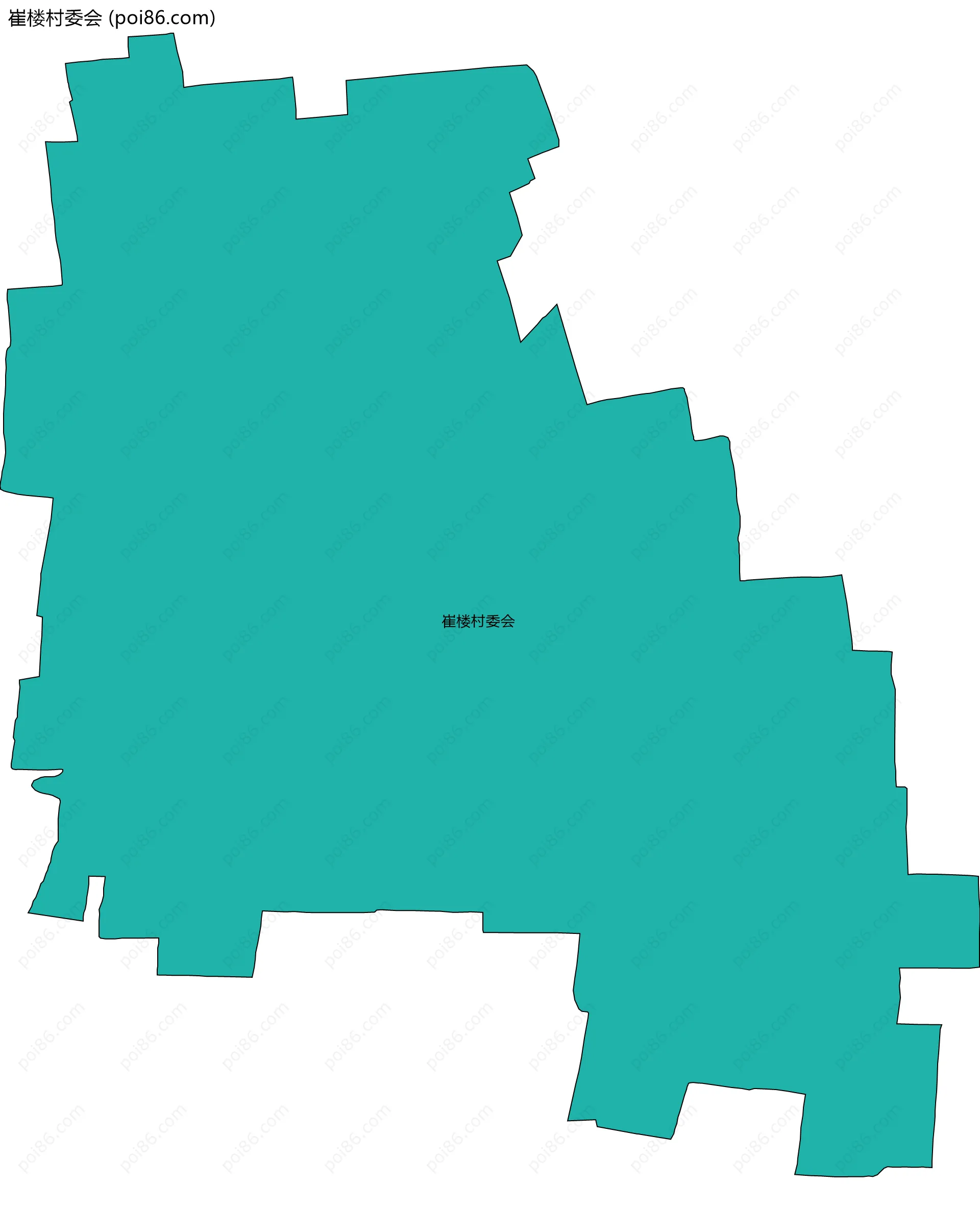 崔楼村委会边界地图