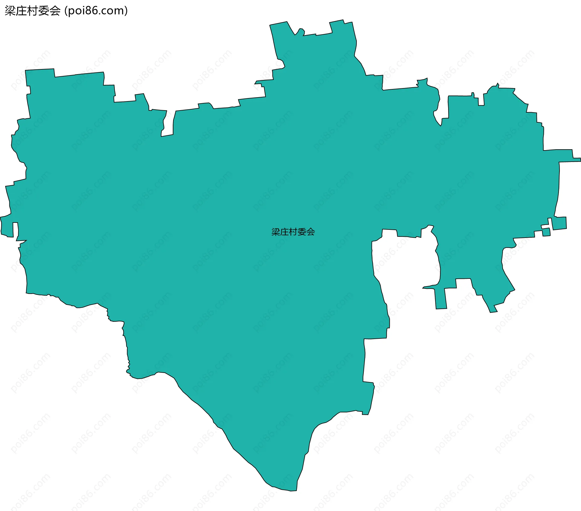 梁庄村委会边界地图