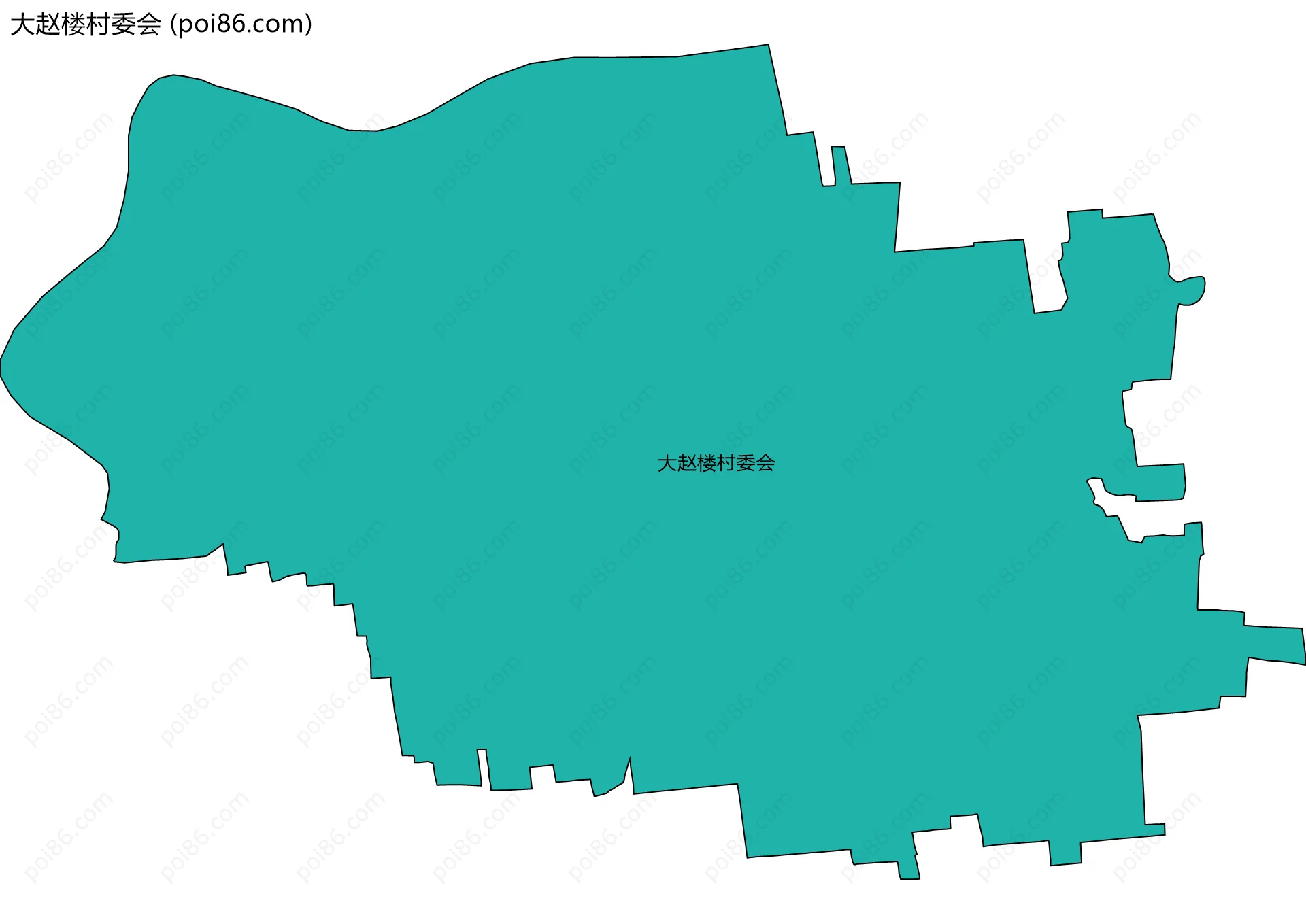 大赵楼村委会边界地图
