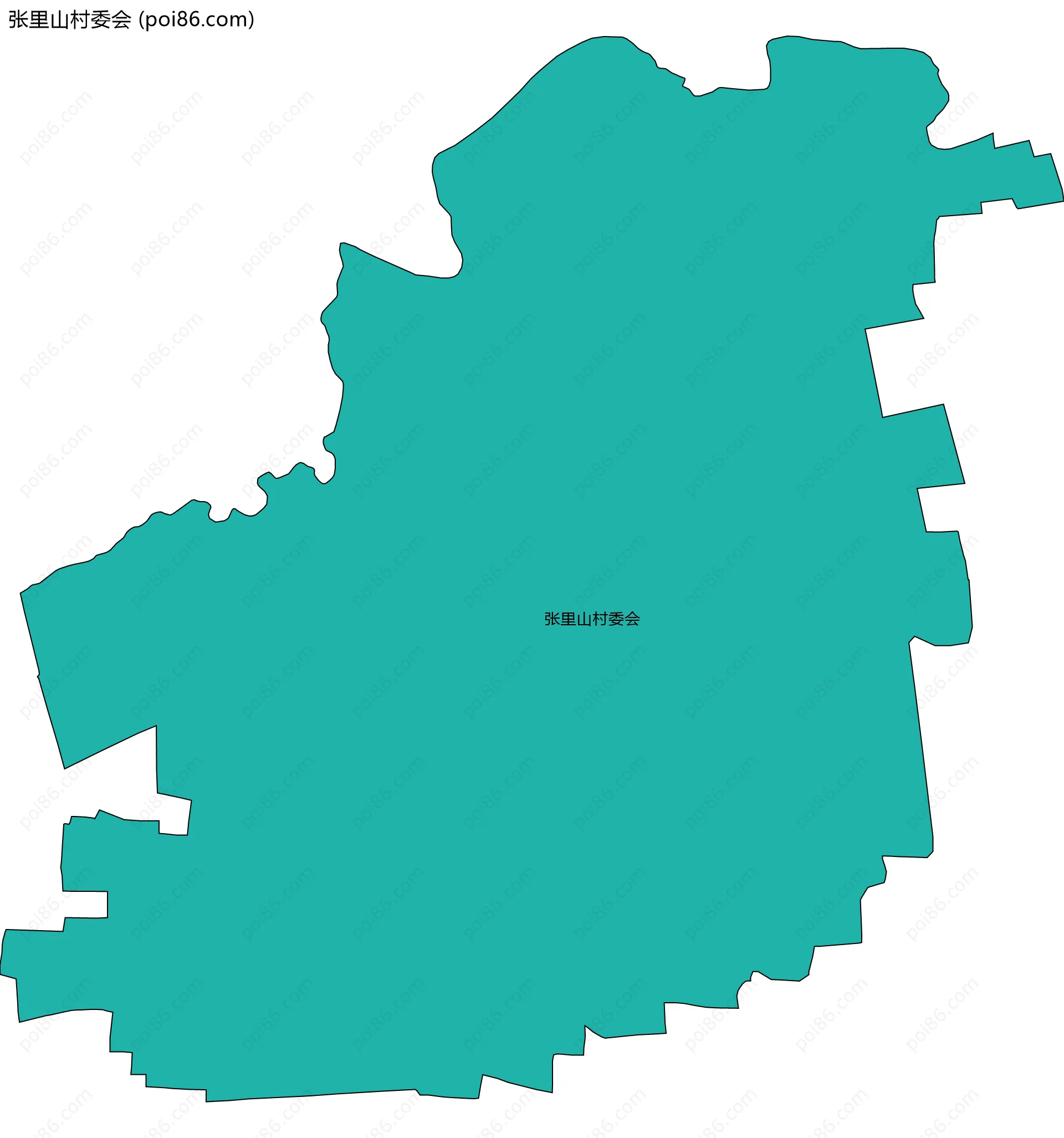张里山村委会边界地图