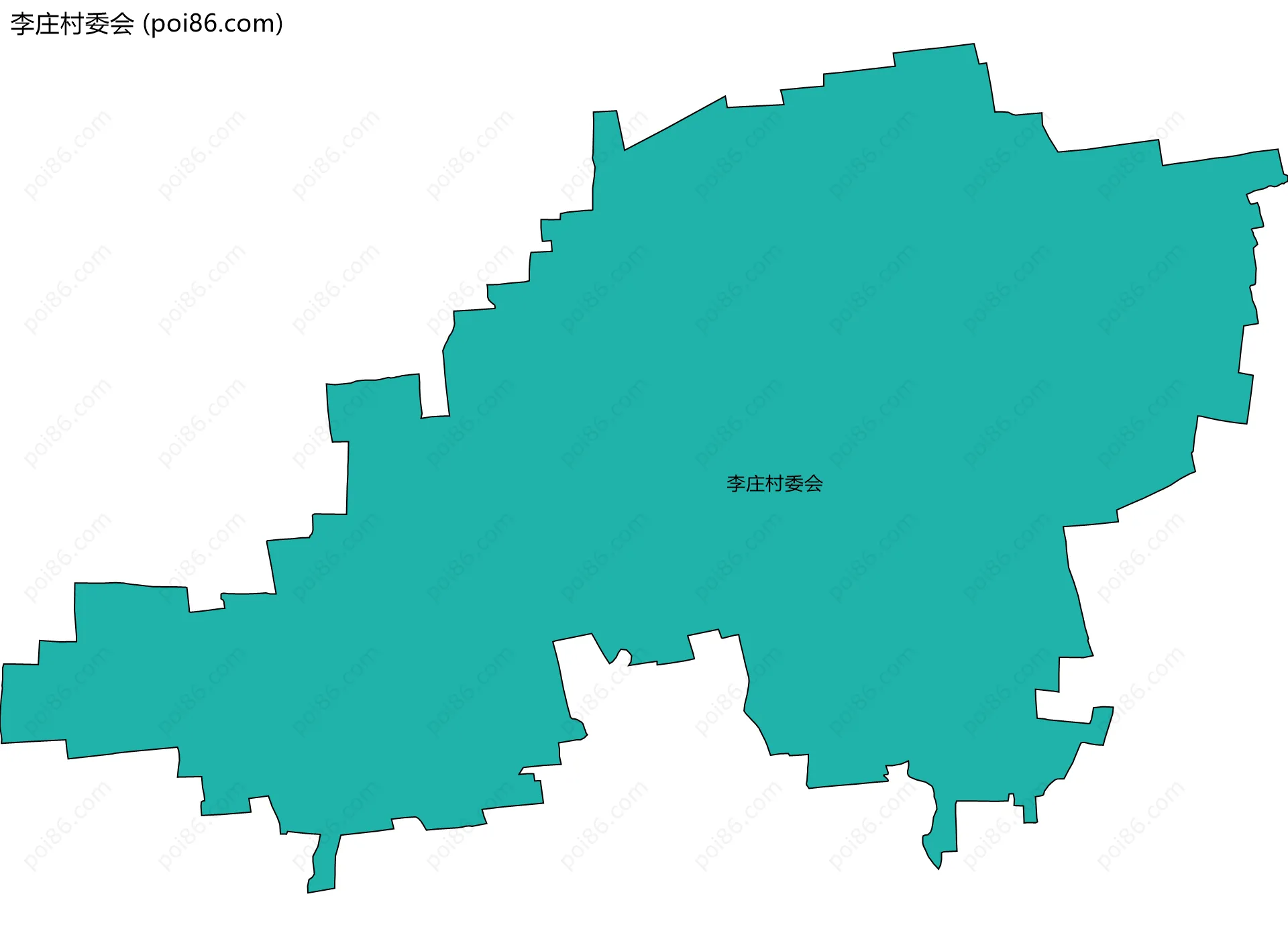 李庄村委会边界地图