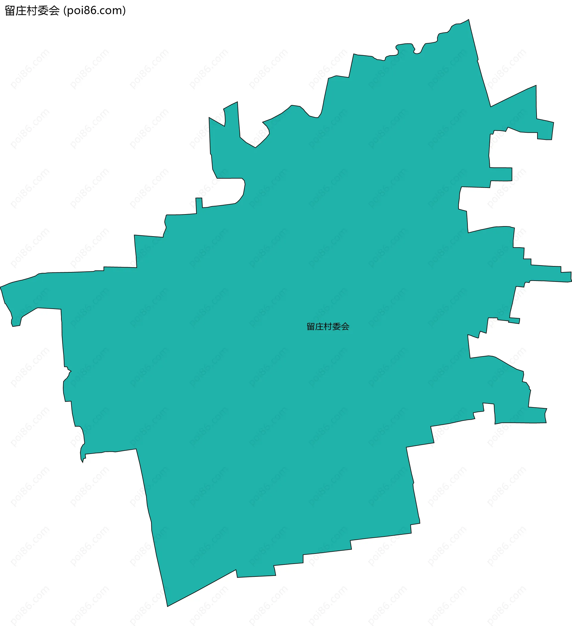 留庄村委会边界地图