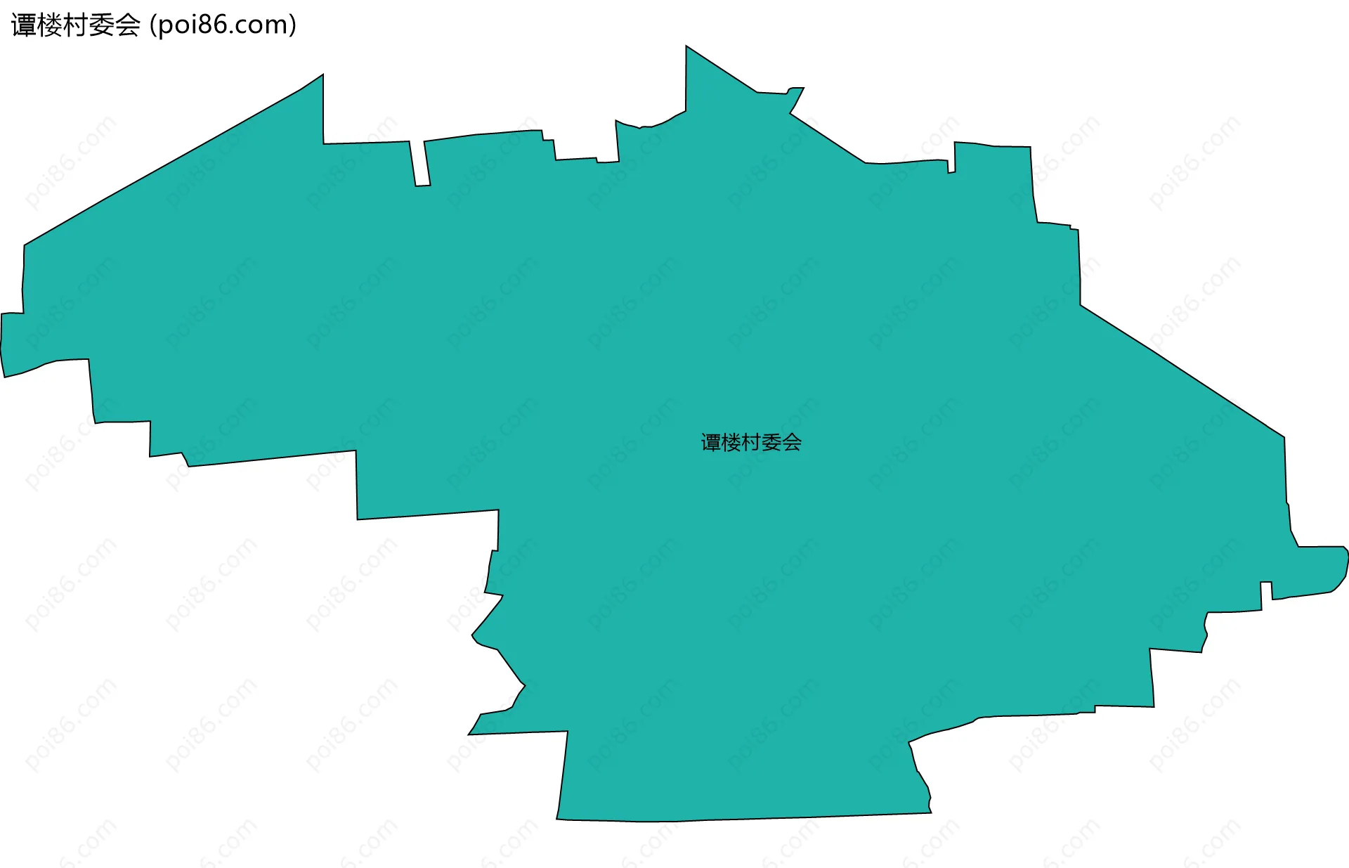 谭楼村委会边界地图