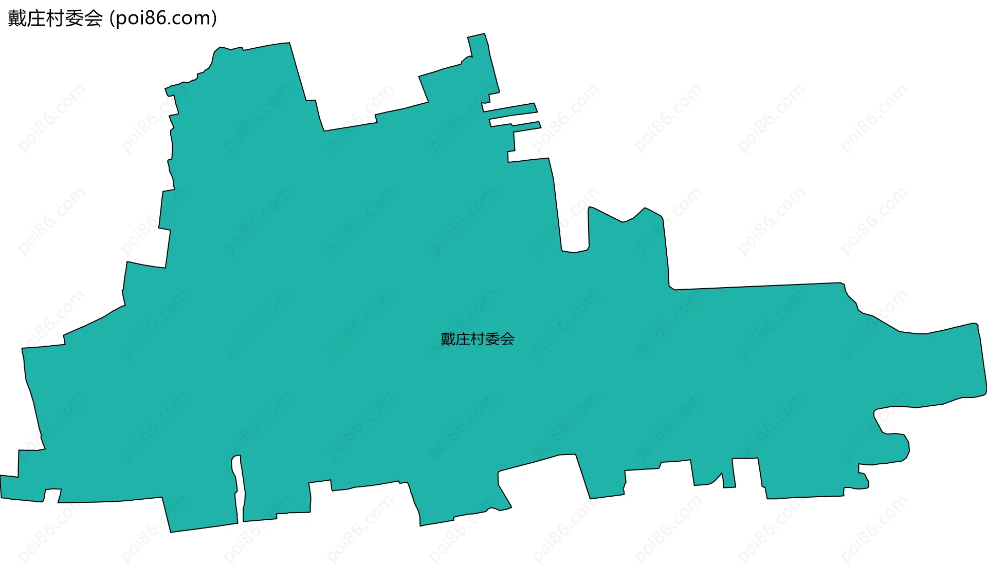 戴庄村委会边界地图