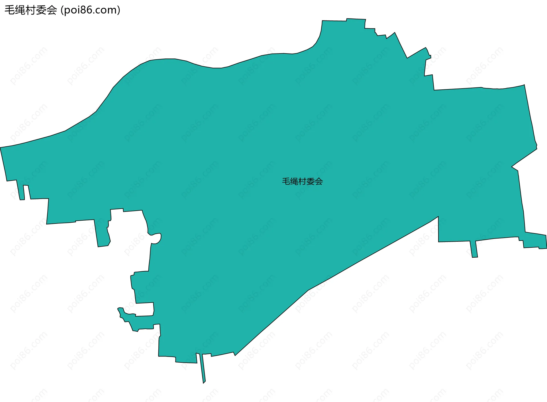 毛绳村委会边界地图